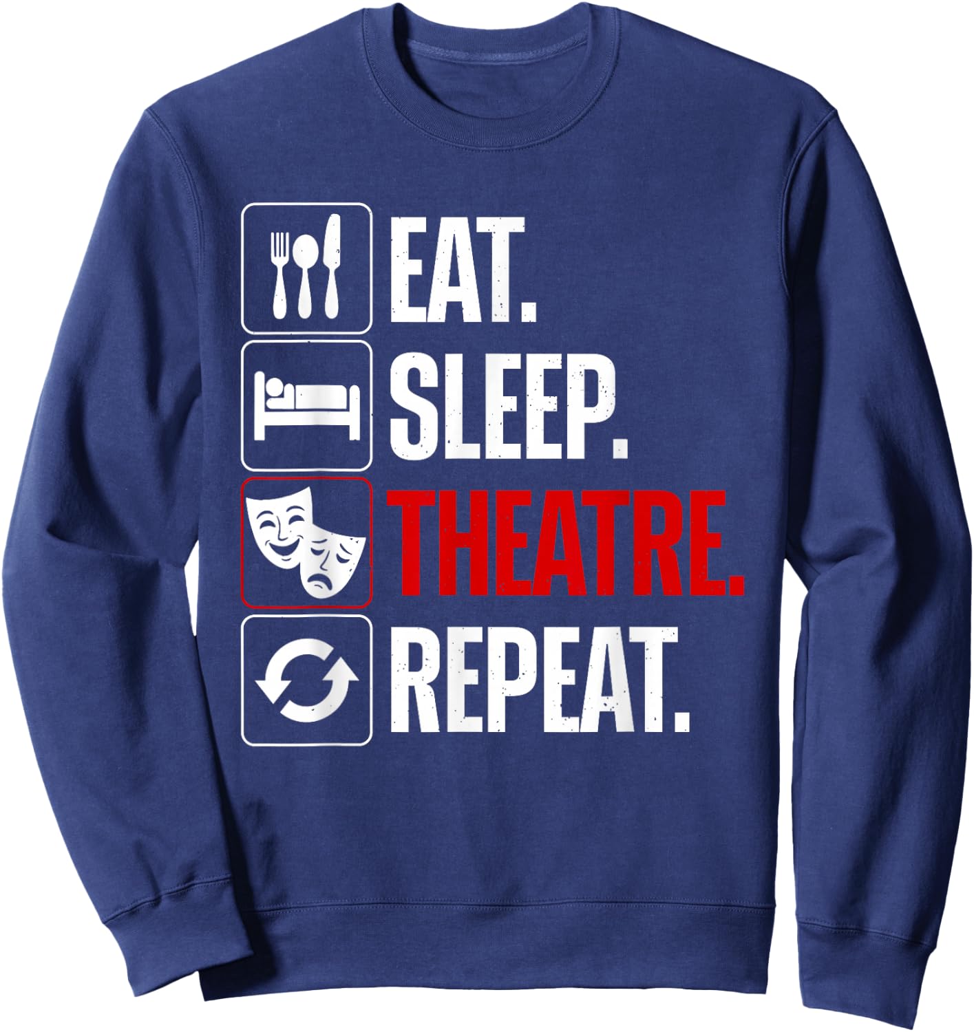 Best Theatre Art Women Musical Drama Teacher Theater Sweatshirt - Sweatshirt | Navy