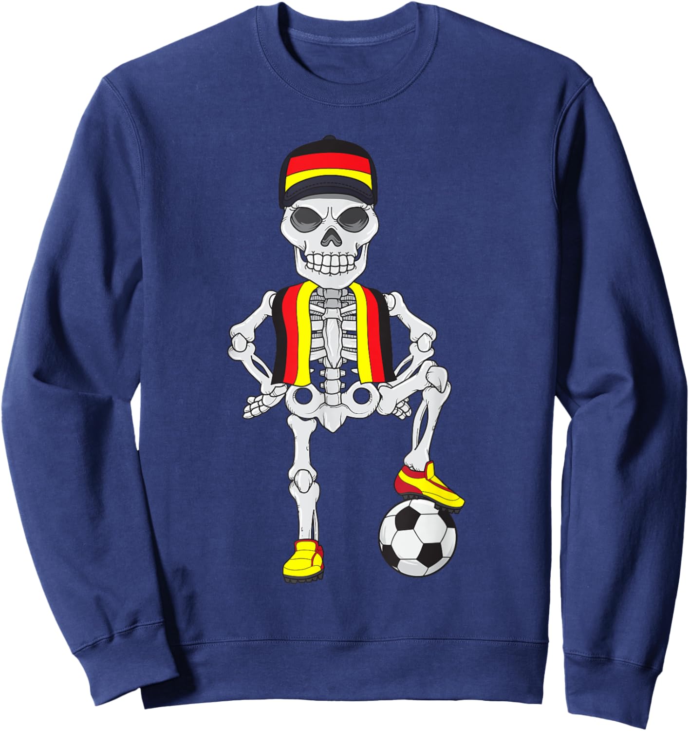 Germany Soccer Skeleton Fan Team Sweatshirt - Sweatshirt | Navy