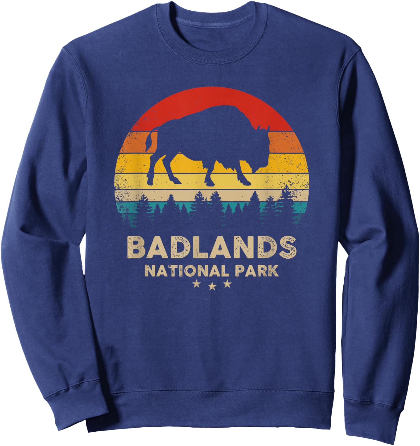 Badlands National Park Reminder Retro Souvenir Sweatshirt - Sweatshirt | Navy