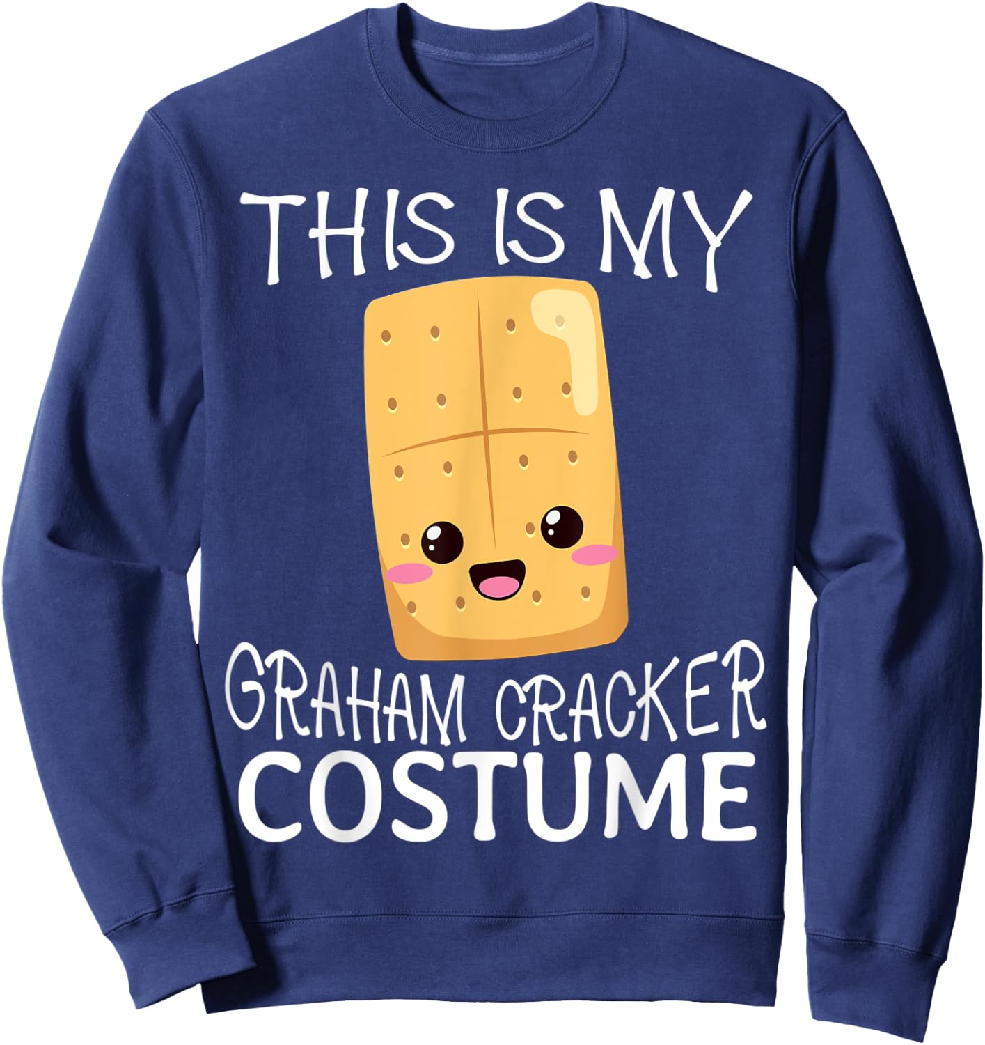 Smores Graham Cracker Halloween Group Costume Big Dad Graham Sweatshirt - Sweatshirt | Navy