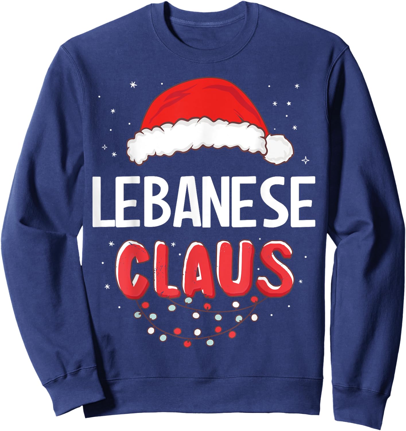 Lebanese Santa Claus Christmas Matching Costume Sweatshirt - Sweatshirt | Navy