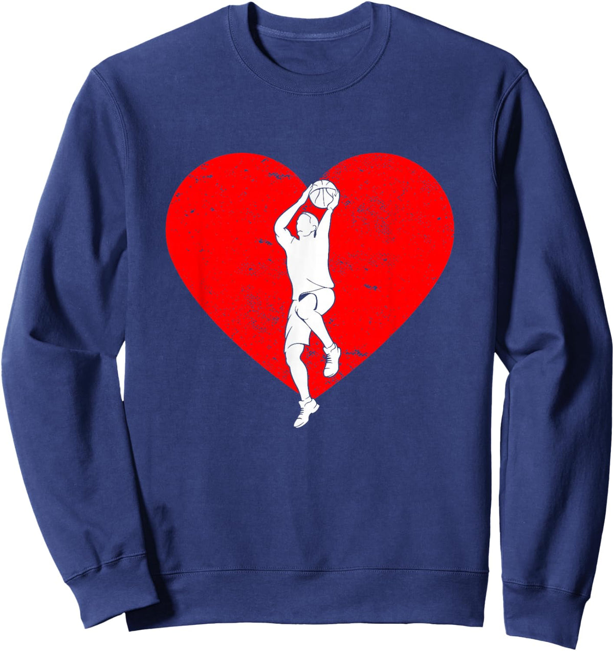 Basketball Valentine Day Gifts For Basketball Lover Boys Men Sweatshirt - Sweatshirt | Navy