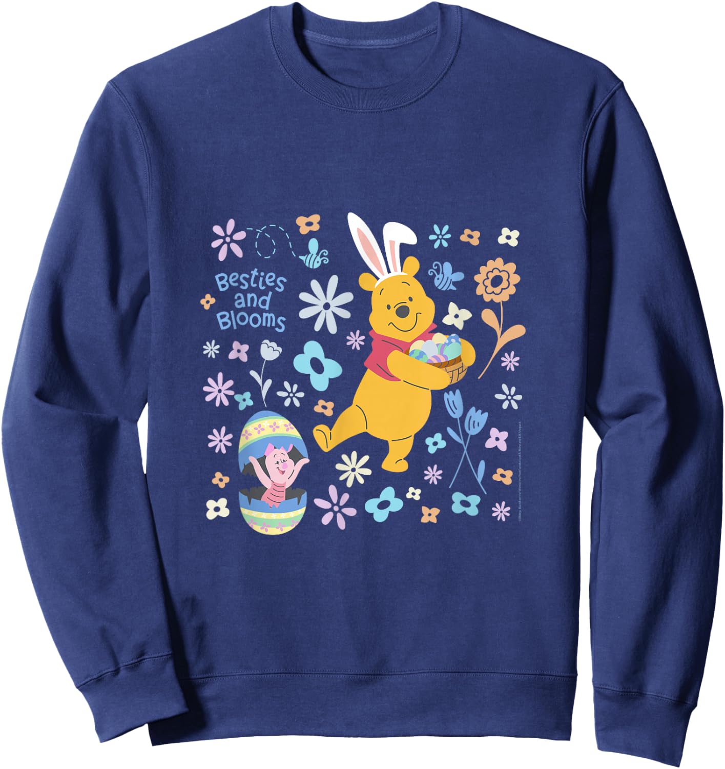 Disney Winnie the Pooh & Piglet Easter Besties and Blooms Sweatshirt - Sweatshirt | Navy