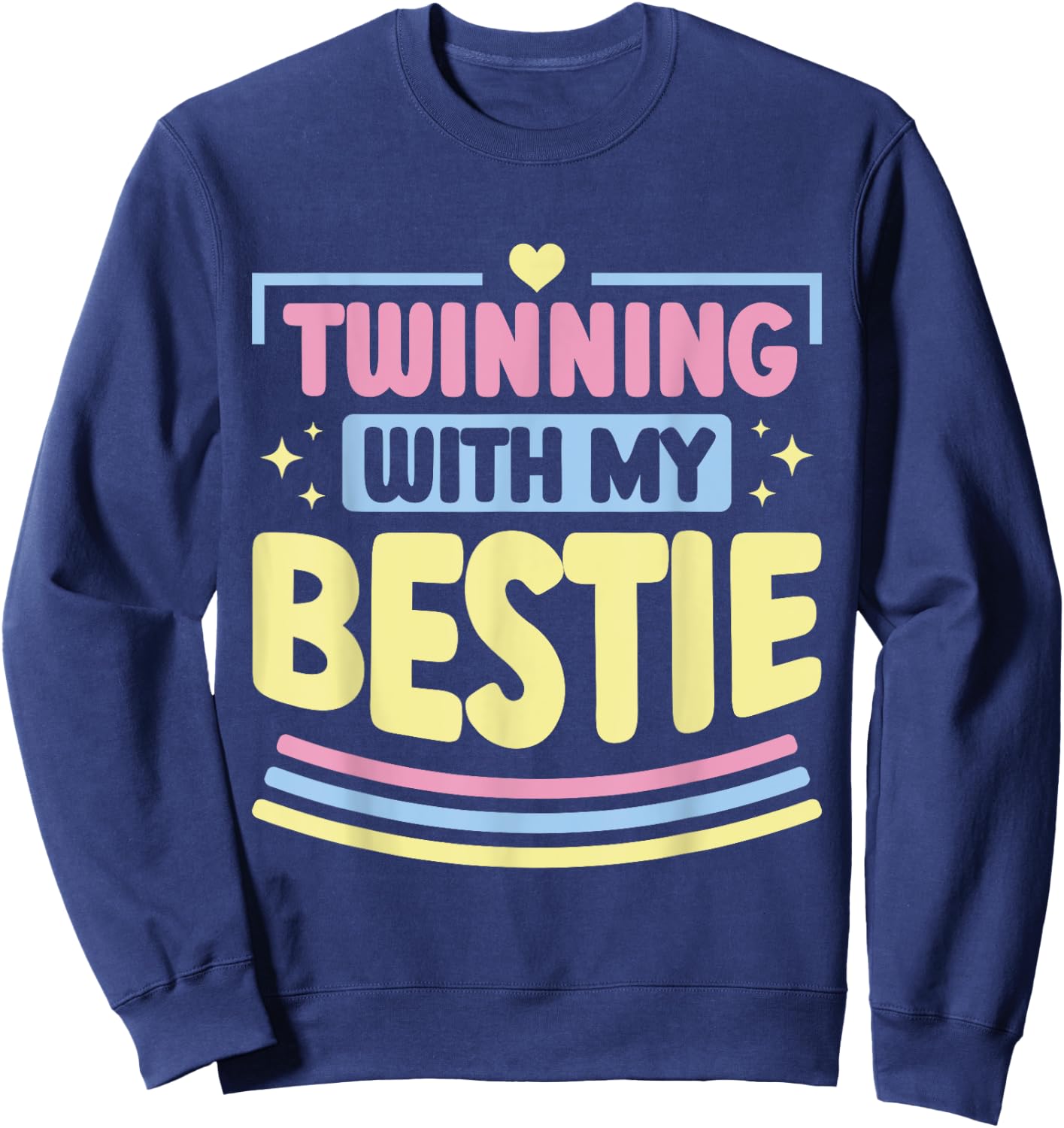 Friends Matching Twins Day Kids Bestie Sweatshirt - Sweatshirt | Navy