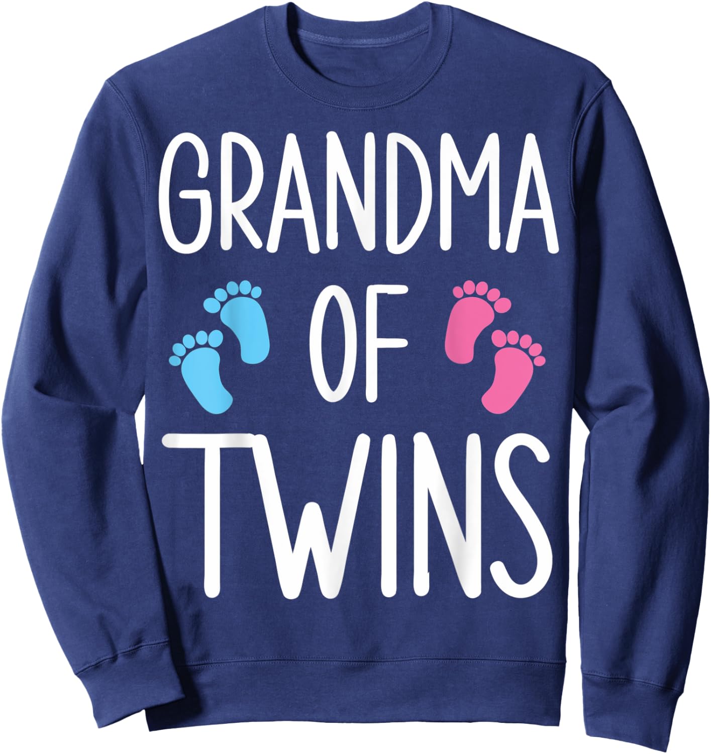 Cute Granny Of Twins Twin Grandma Of Twins Twin Grandmother Sweatshirt - Sweatshirt | Navy