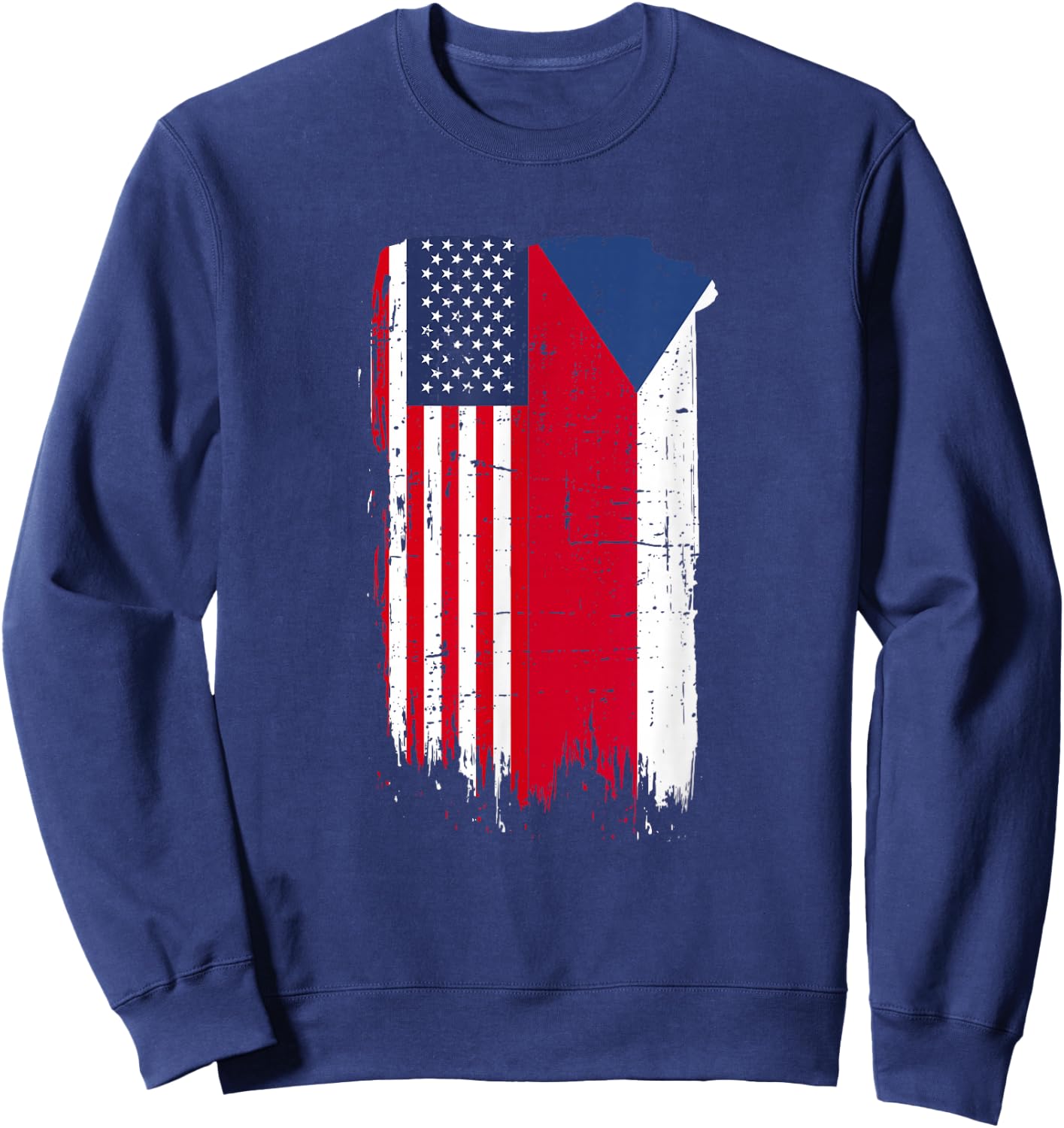Czech Republic Flag - Czech American Sweatshirt - Sweatshirt | Navy
