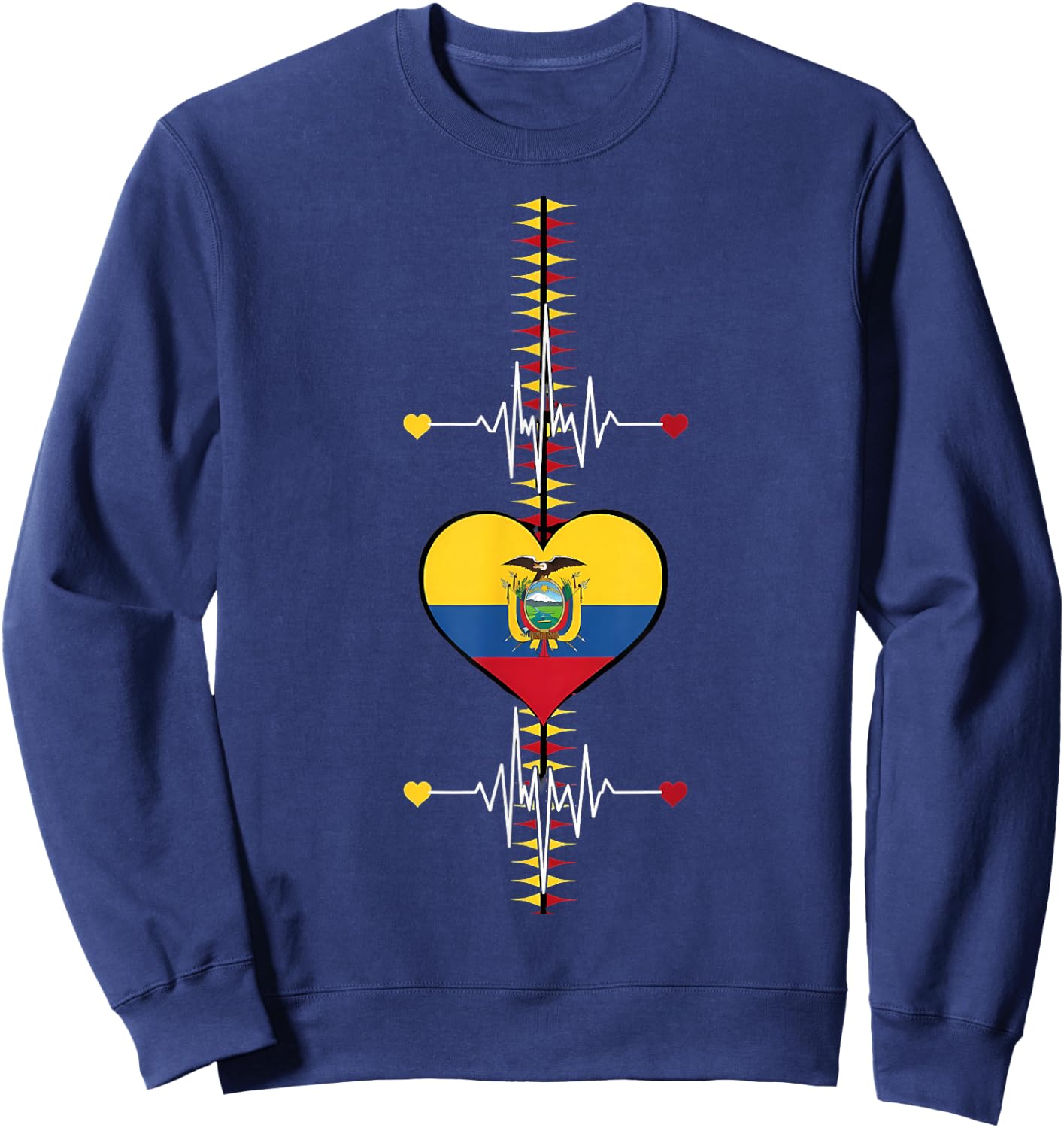 Ecuador Flag Ecuadorian Pride Sweatshirt - Sweatshirt | Navy