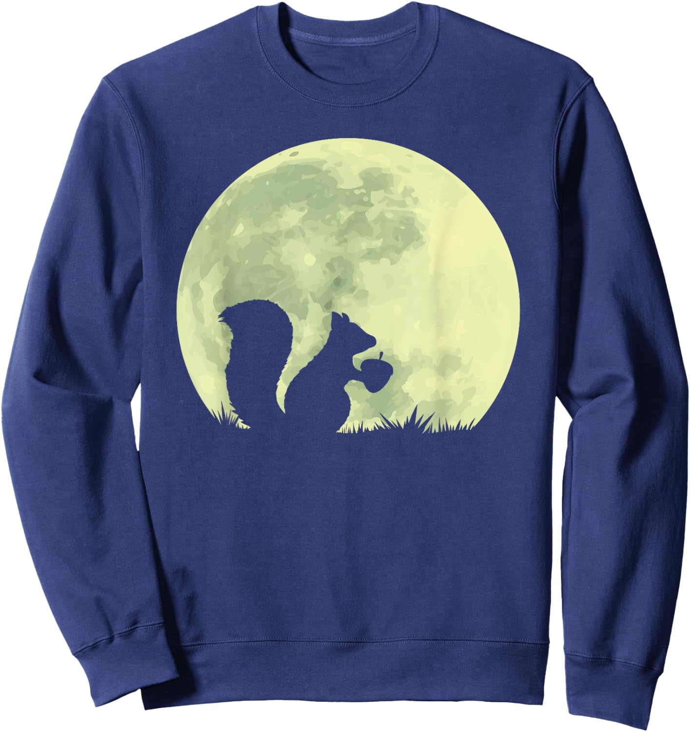 Squirrels Full Moon Acorn Forest Animal Lover Chipmunk Nuts Sweatshirt - Sweatshirt | Navy