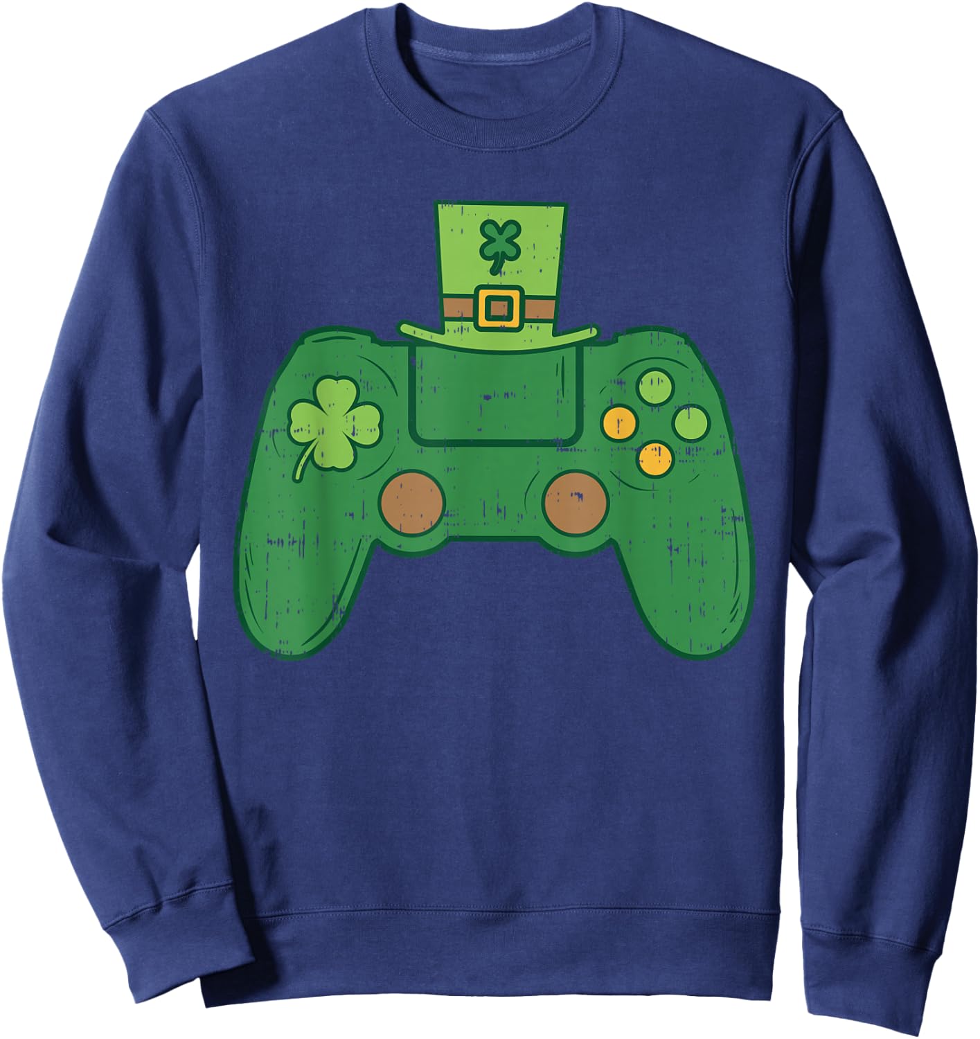 Video Game Controller Irish Gamer Boys St Patricks Day Men Sweatshirt - Sweatshirt | Navy