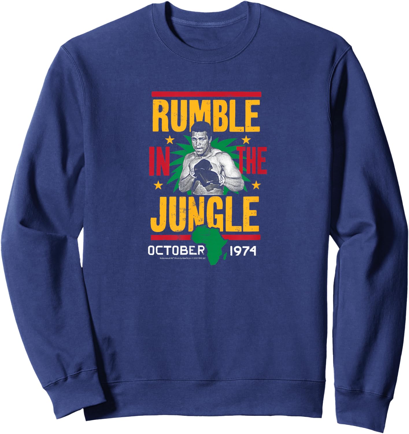 Muhammad Ali - Rumble In The Jungle Sweatshirt - Sweatshirt | Navy