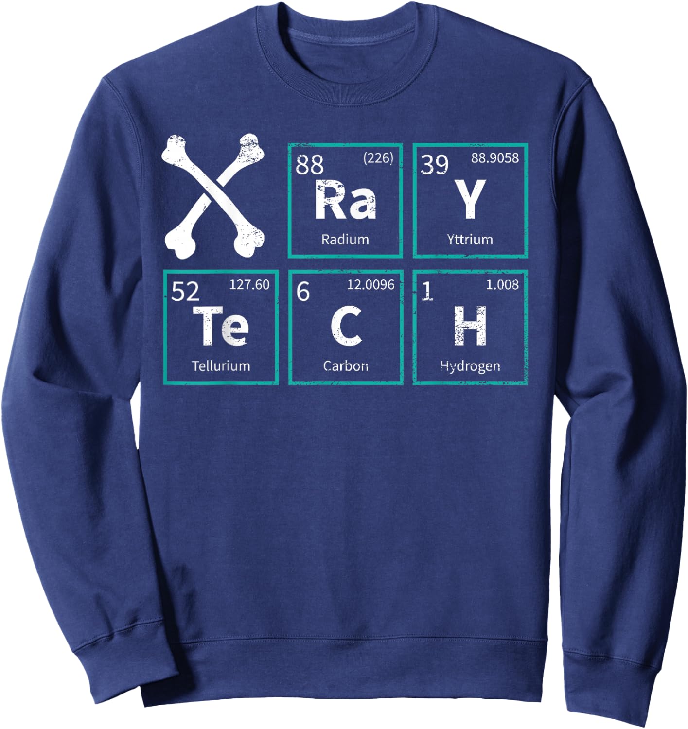 X-Ray Tech Radiologist Rad Tech Radiology Periodic Table Sweatshirt - Sweatshirt | Navy