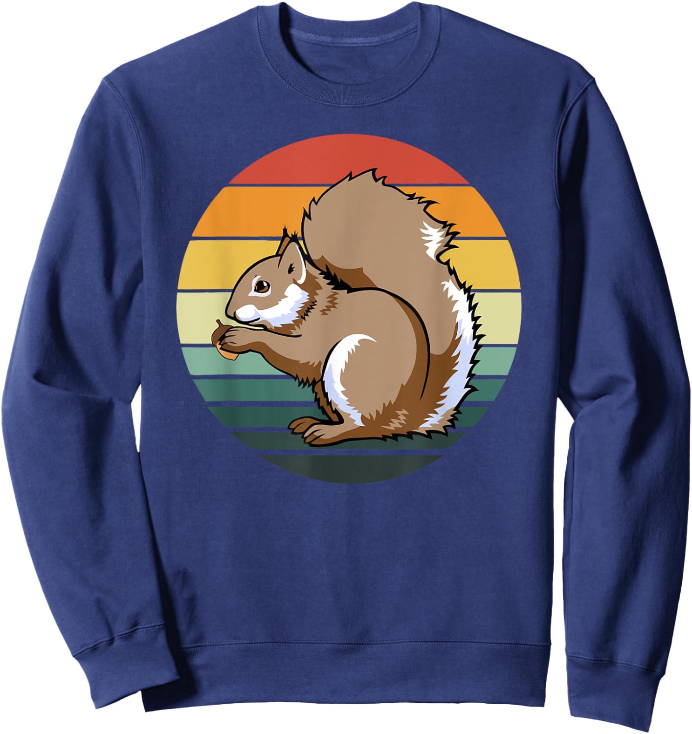 Squirrel Shirt Women Bird Feeder Empty Nature Acorn Squirrel Sweatshirt - Sweatshirt | Navy
