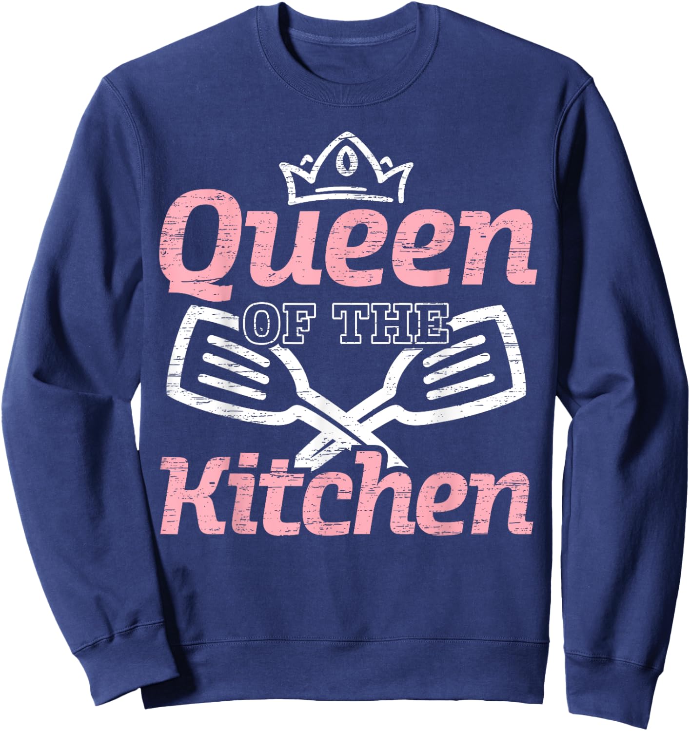 Queen Of The Kitchen Cooking Master Chef Hat Cook Culinary Sweatshirt - Sweatshirt | Navy
