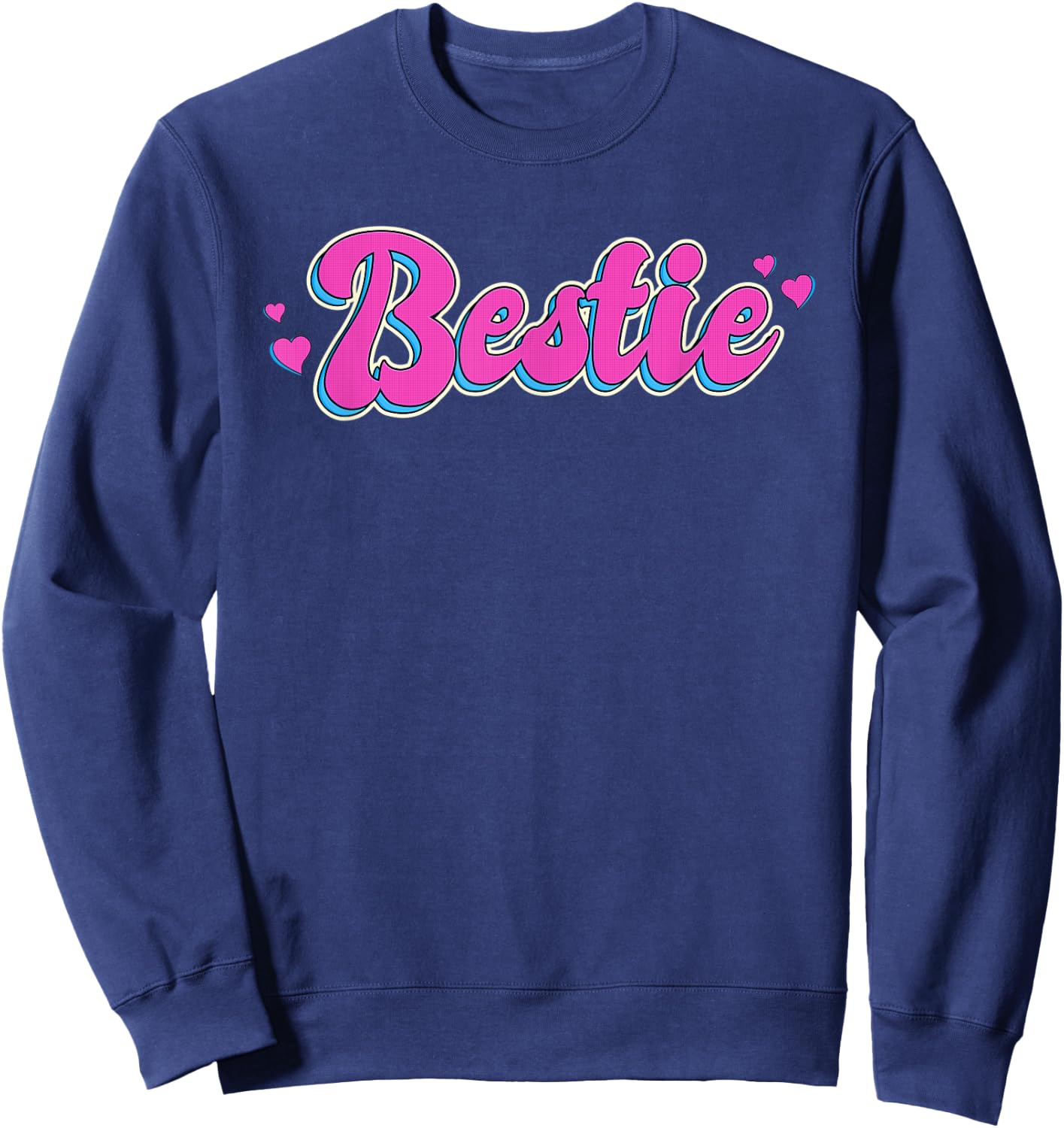 Bestie Hearts Bestfriend BFF Friendship Besties Sweatshirt - Sweatshirt | Navy