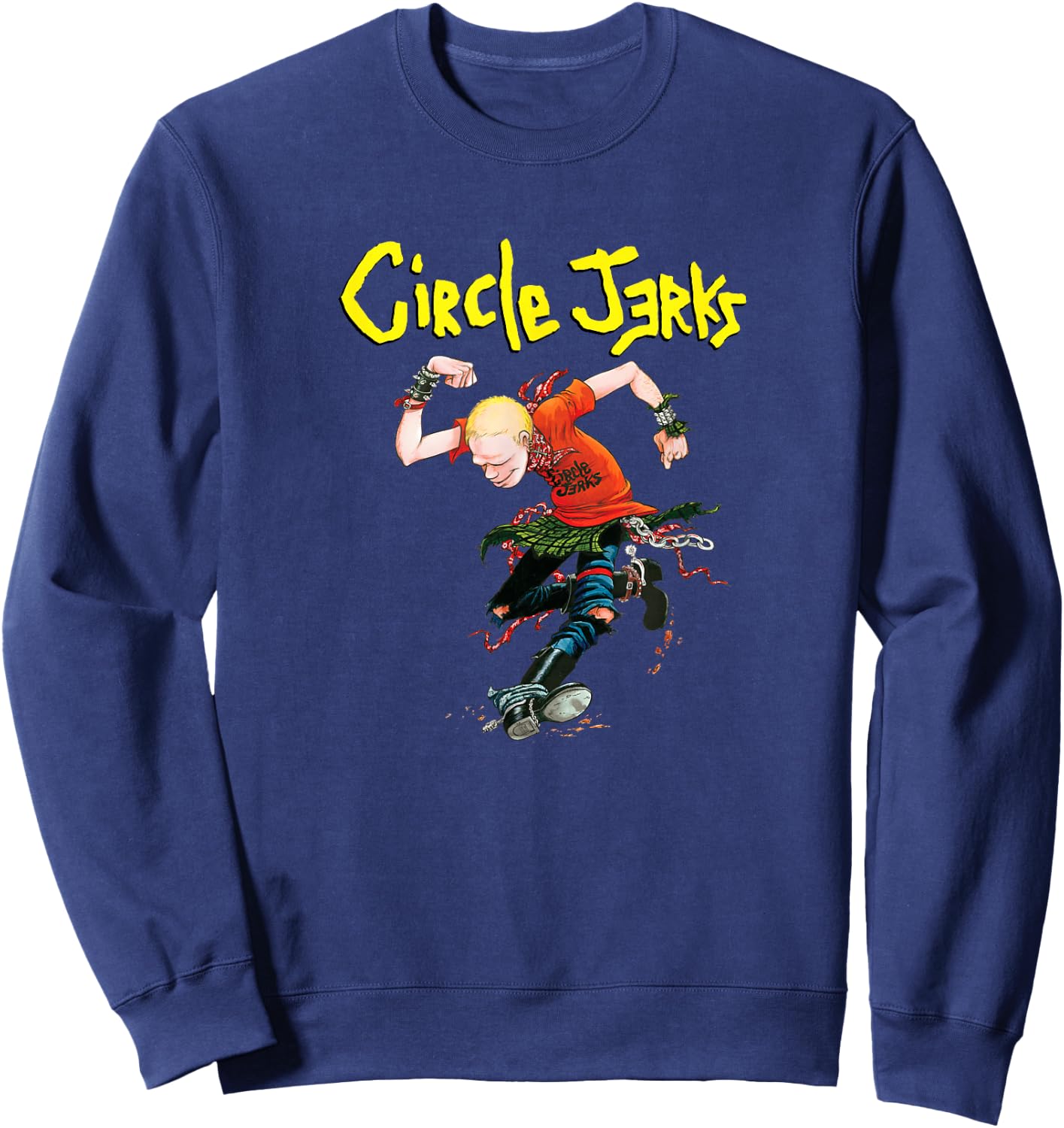 Circle Jerks - Skankman - Official Merchandise Sweatshirt - Sweatshirt | Navy