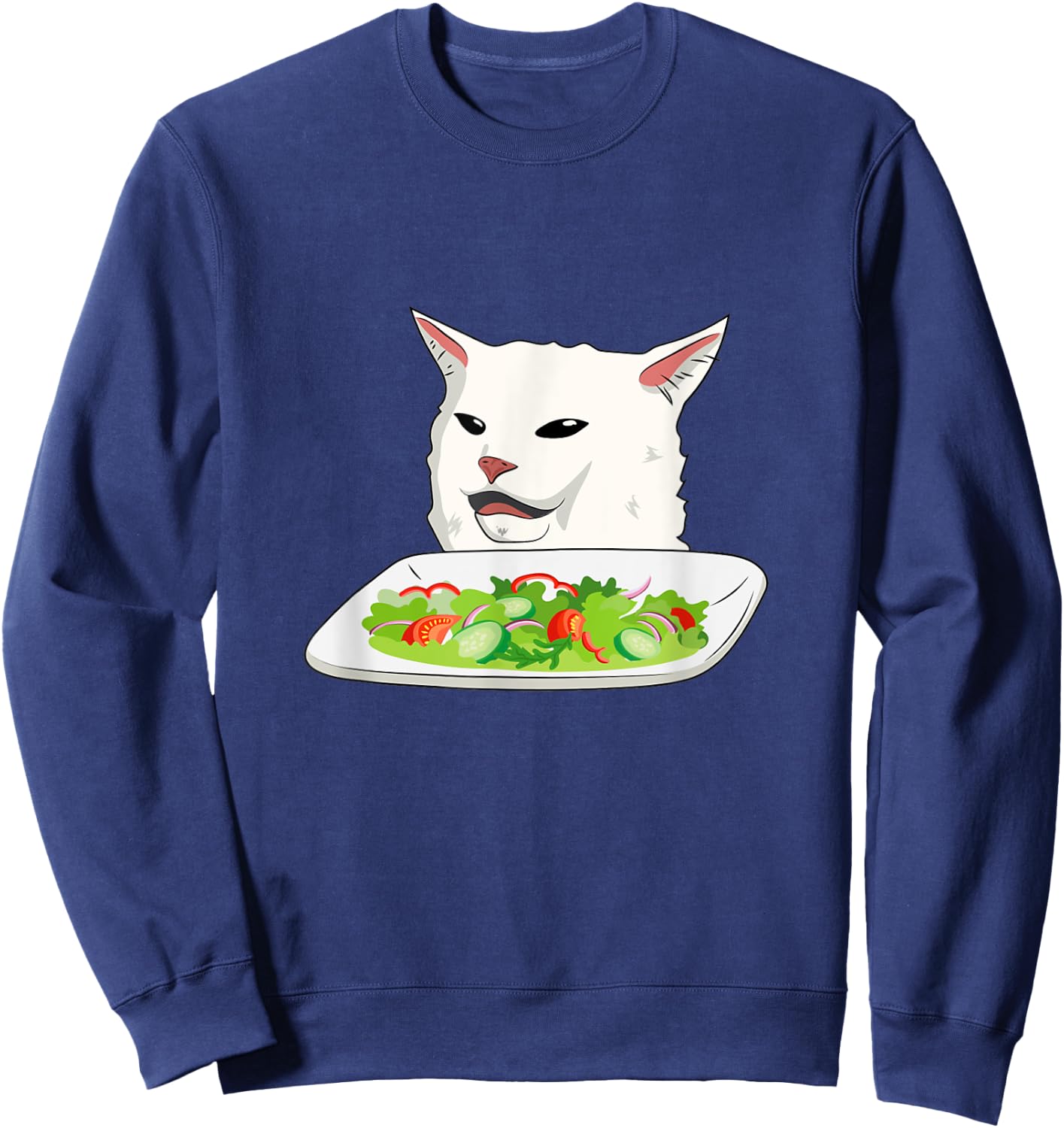 SMUDGE THE CAT - MEME Men Women Kids Sweatshirt - Sweatshirt | Navy