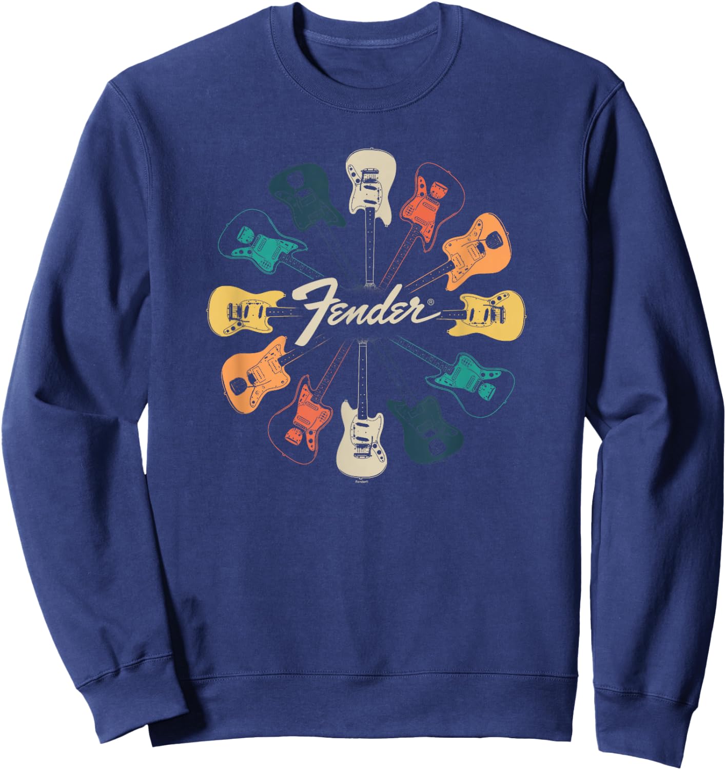 Fender Retro Guitar Kaleidoscope Small Sweatshirt - Sweatshirt | Navy