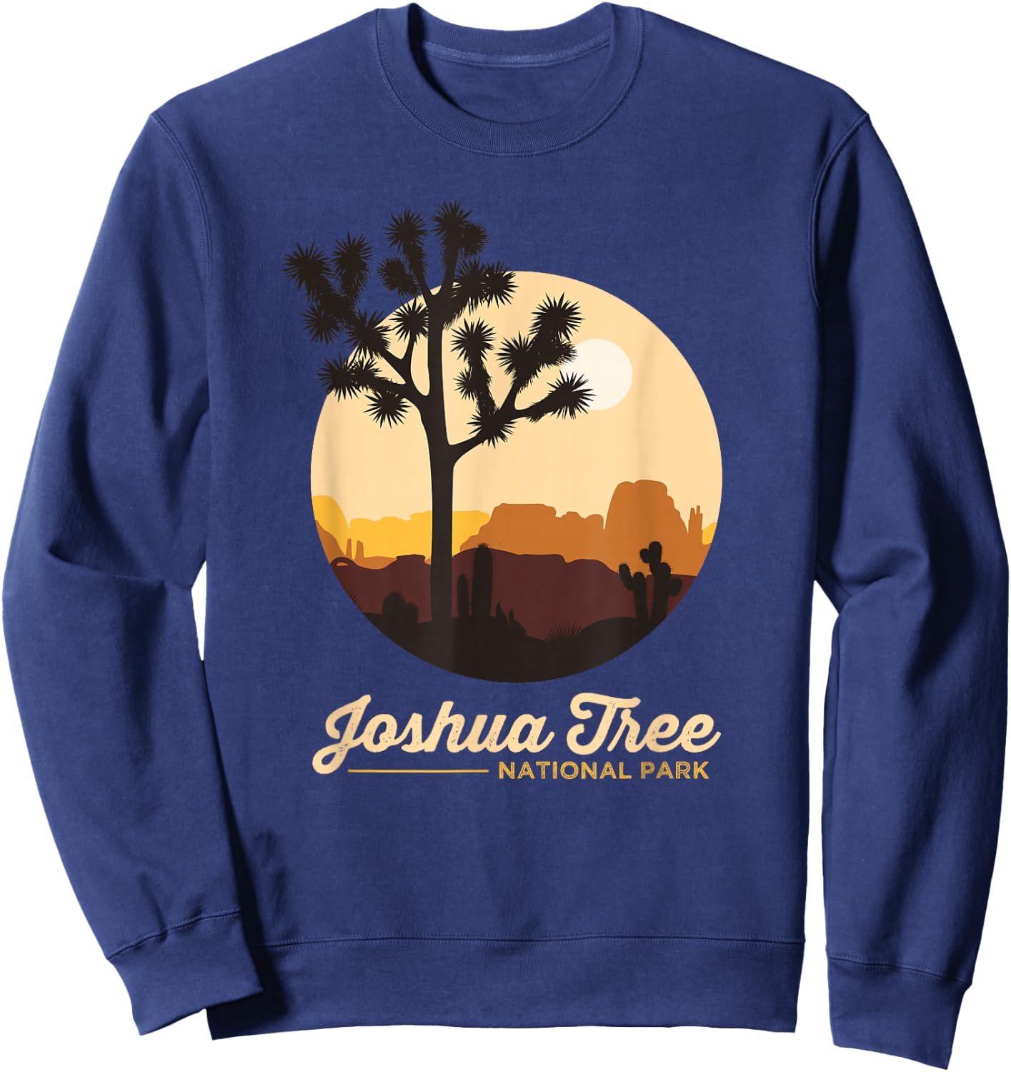 Joshua Tree Shirt Retro California Joshua Tree National Park Sweatshirt - Sweatshirt | Navy