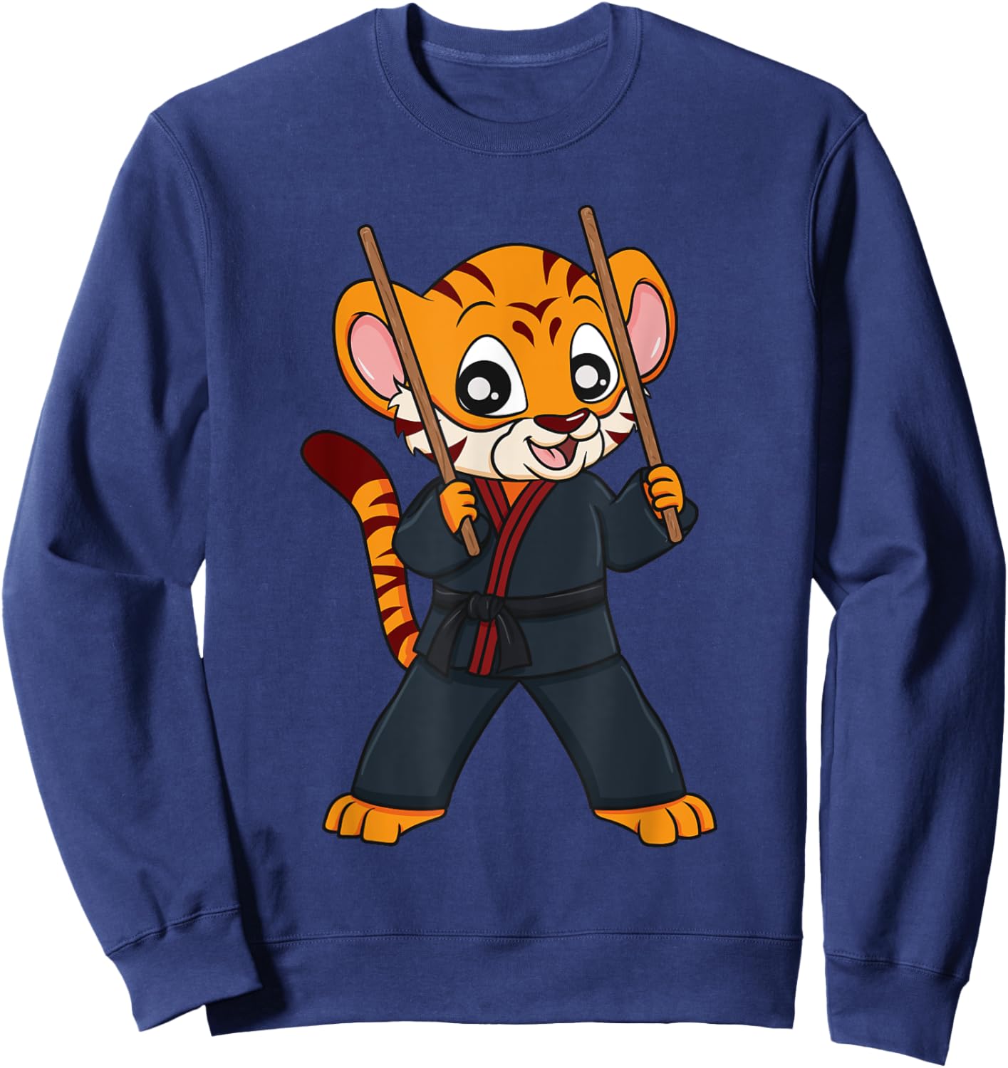 Tiger Arnis Kali Eskrima FMA Sparring Escrima Sticks Sweatshirt - Sweatshirt | Navy