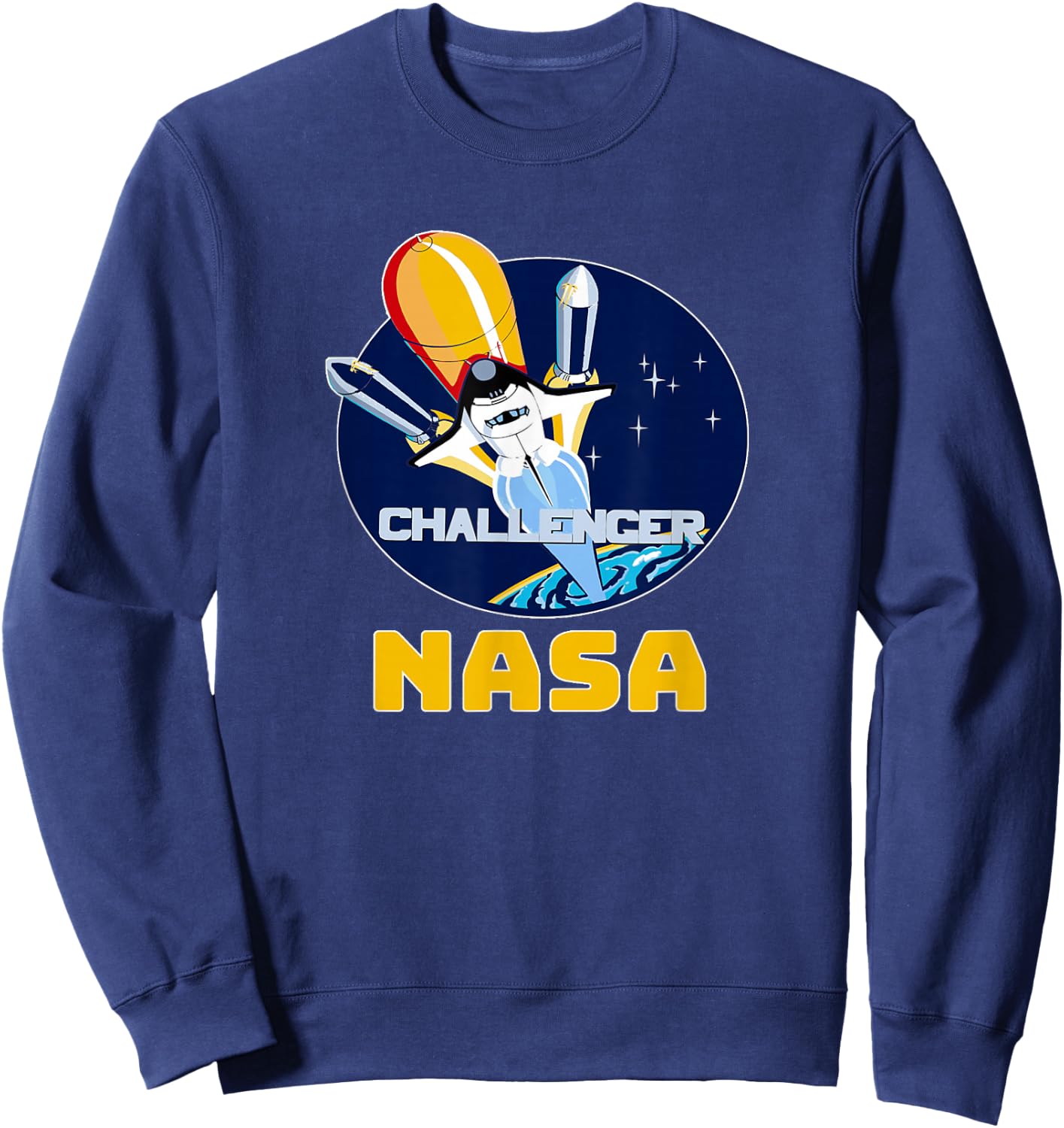 Space Shuttle Challenger NASA T Shirt Sweatshirt - Sweatshirt | Navy