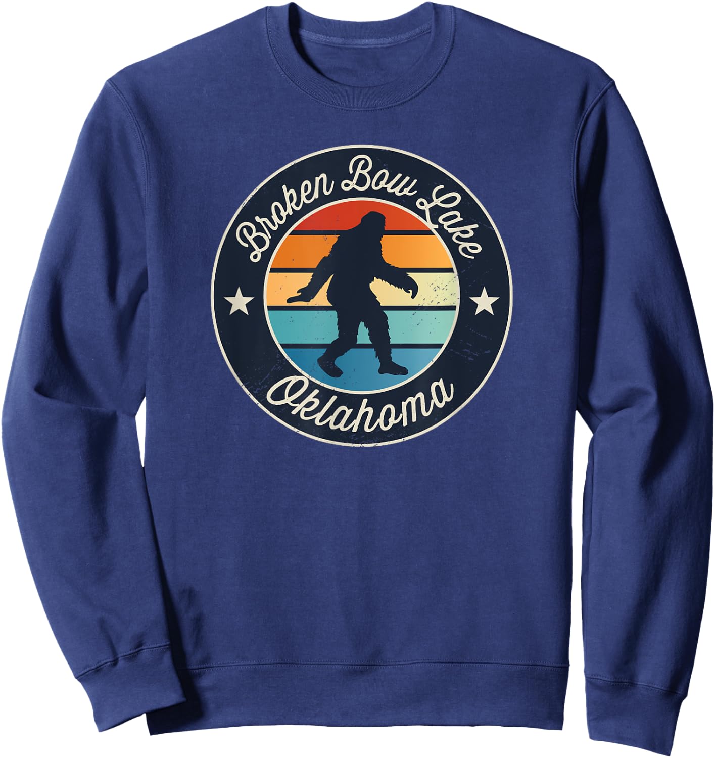 Broken Bow Lake Oklahoma Sasquatch Souvenir Sweatshirt - Sweatshirt | Navy