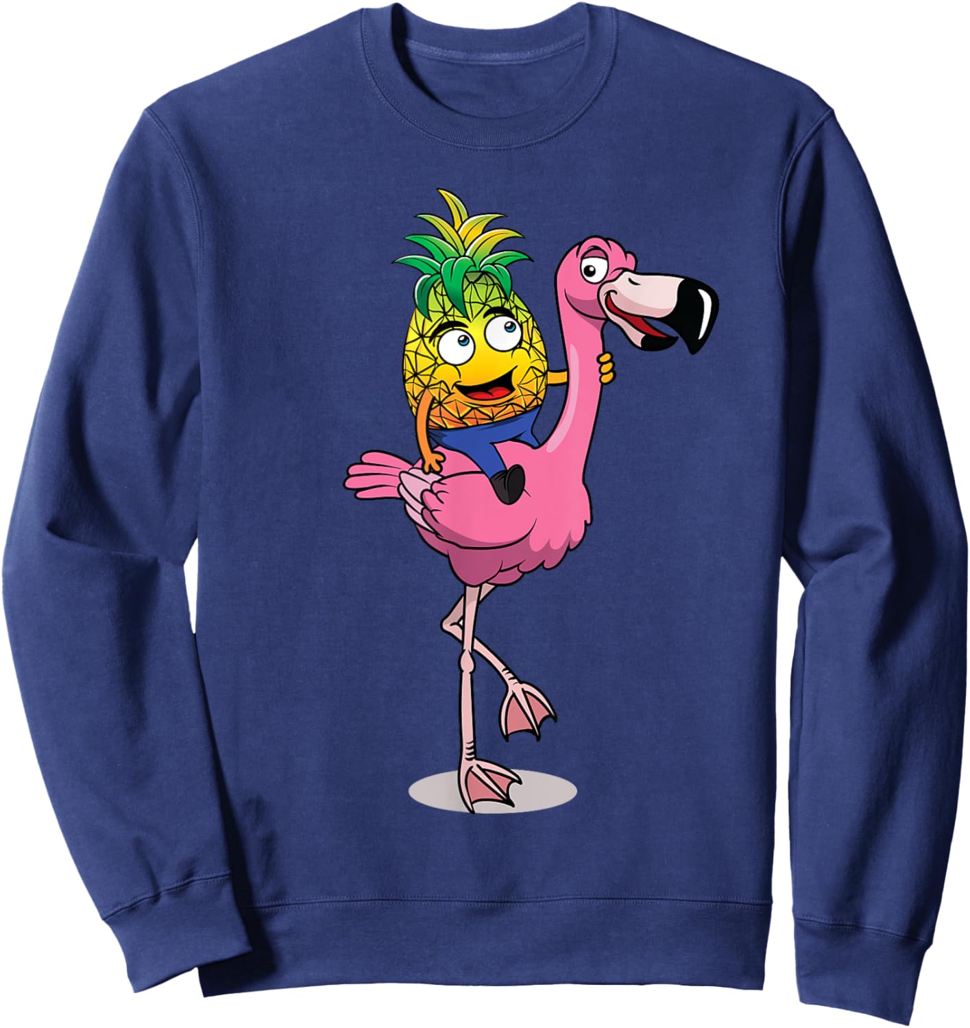 Swingers Pineapple on Flamingo Swinging - Swinger Men Women Sweatshirt - Sweatshirt | Navy