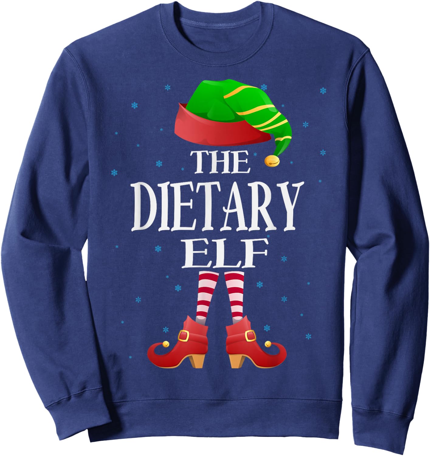 Dietary Elf Funny Matching Pajama Group Christmas Women Sweatshirt - Sweatshirt | Navy