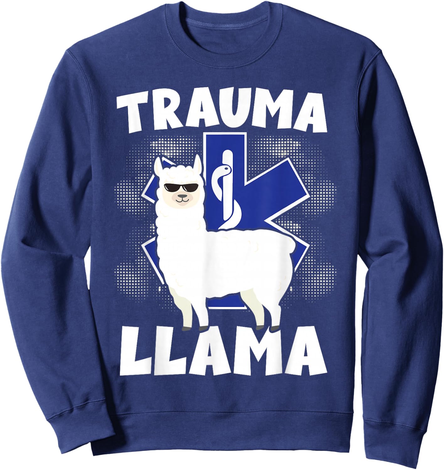 Trauma Llama Paramedic Rescue Service Sweatshirt - Sweatshirt | Navy