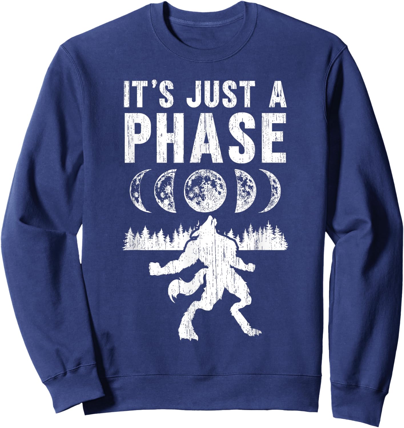 Werewolf Only One Phase Spell Werewolf Sweatshirt - Sweatshirt | Navy