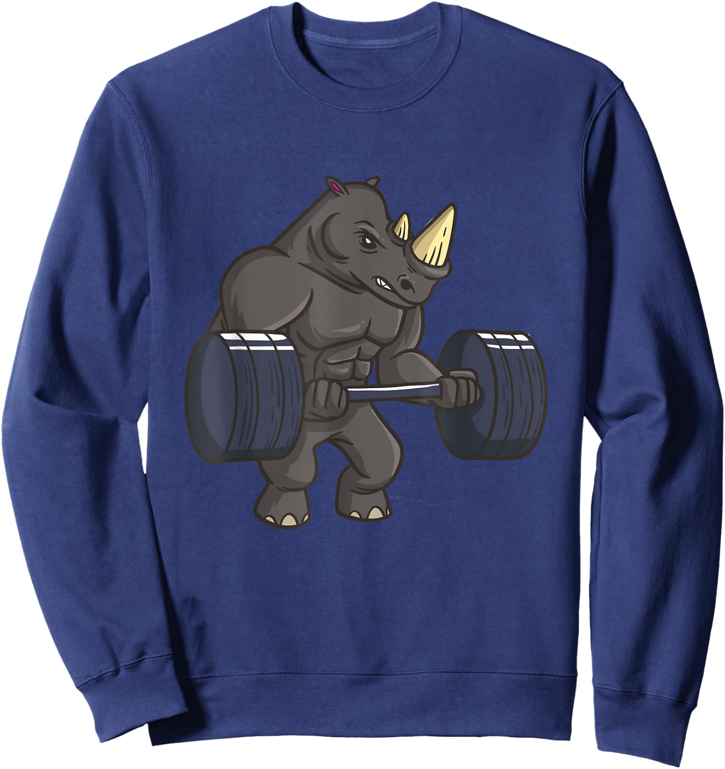 Rhinoceros Powerlifting Weightlifting Gym Rhino Lovers Gift Sweatshirt - Sweatshirt | Navy