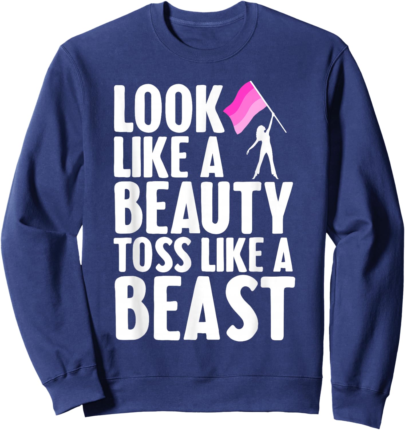 Funny Color Guard Design for Girls Women Winter Guard Lover Sweatshirt - Sweatshirt | Navy