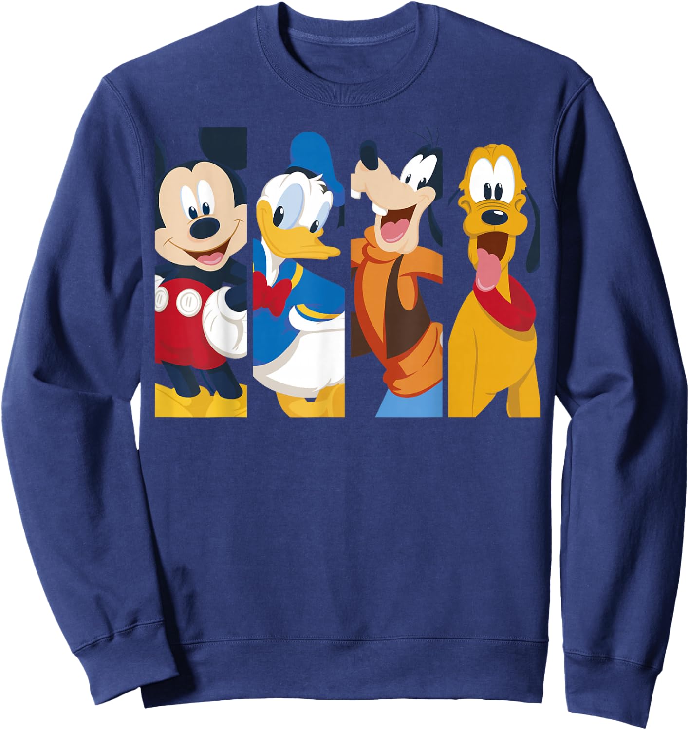 Disney Mickey and Friends Group Shot Panels Sweatshirt - Sweatshirt | Navy