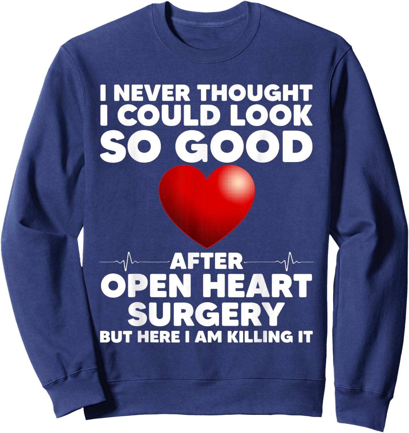 Heart Surgery Survivor Art Women Transplant Recovery Sweatshirt - Sweatshirt | Navy