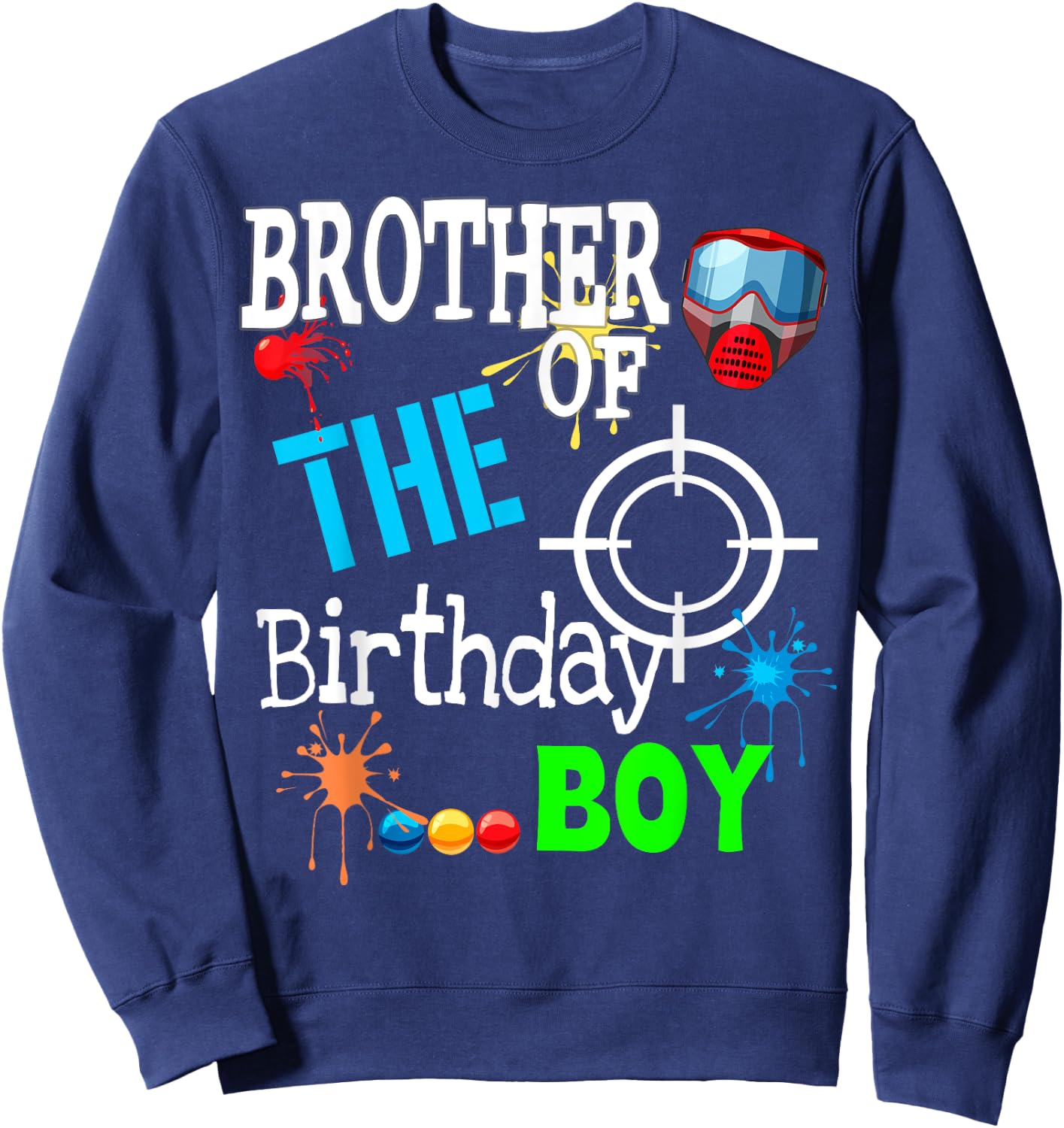 Paintball Birthday Matching Family Set Outfit Sweatshirt - Sweatshirt | Navy