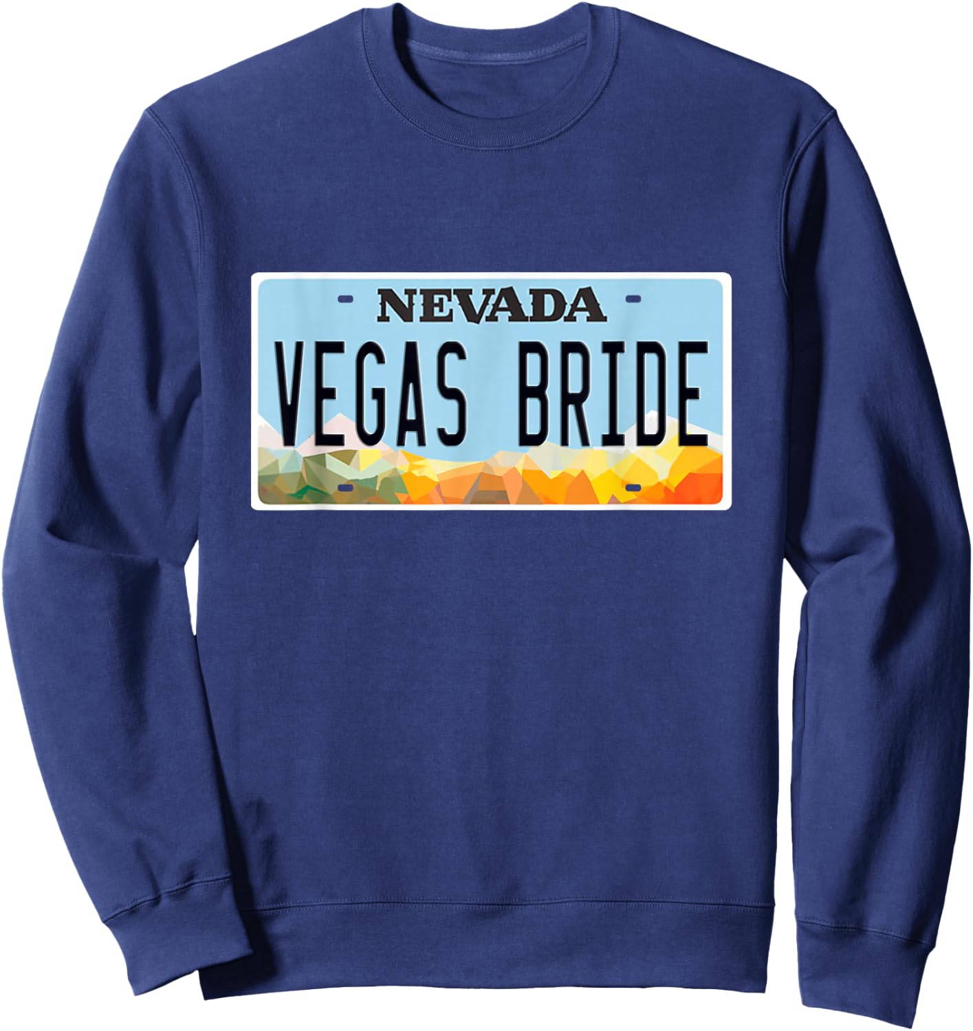 Las Vegas Bride Wedding Groom Matching Bachelorett Honeymoon Sweatshirt - Sweatshirt | Navy