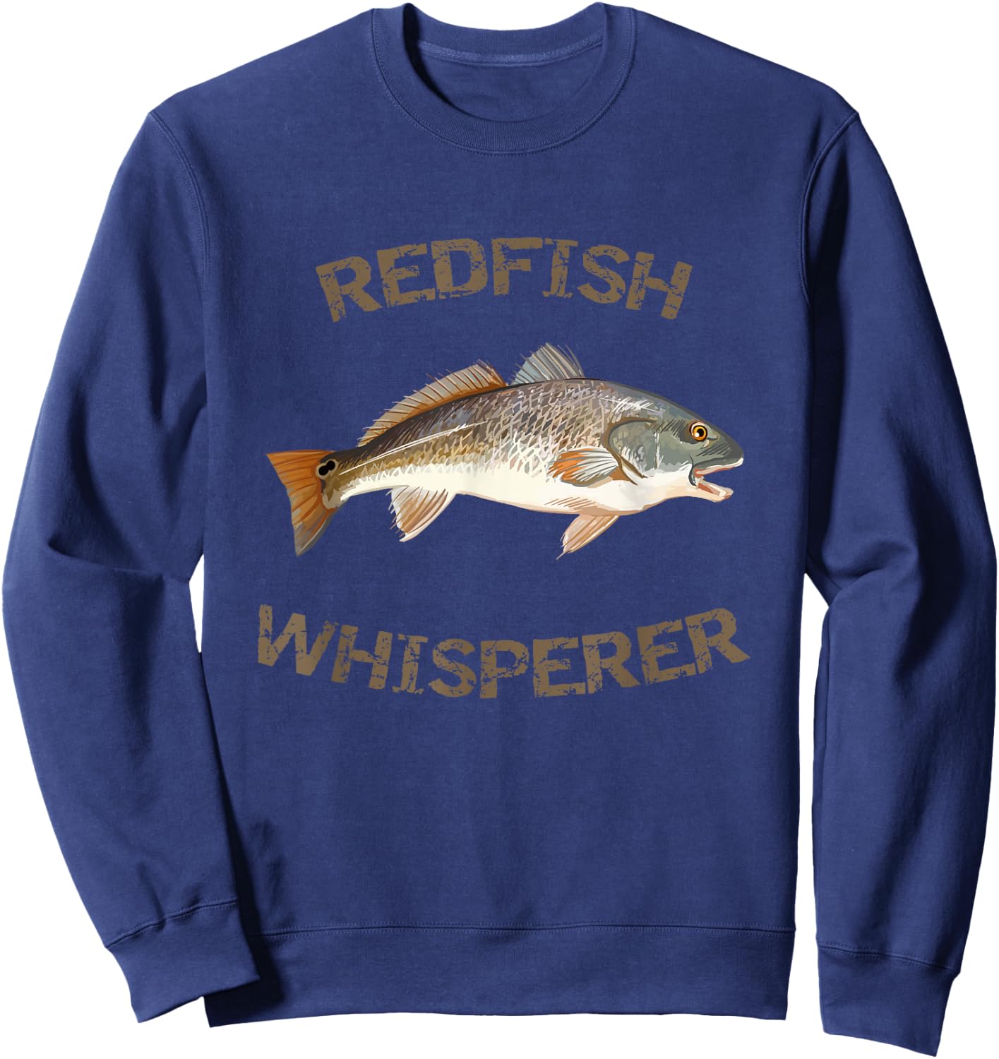Redfish Whisperer Redfish | Red Drum Fish Shirt Sweatshirt - Sweatshirt | Navy