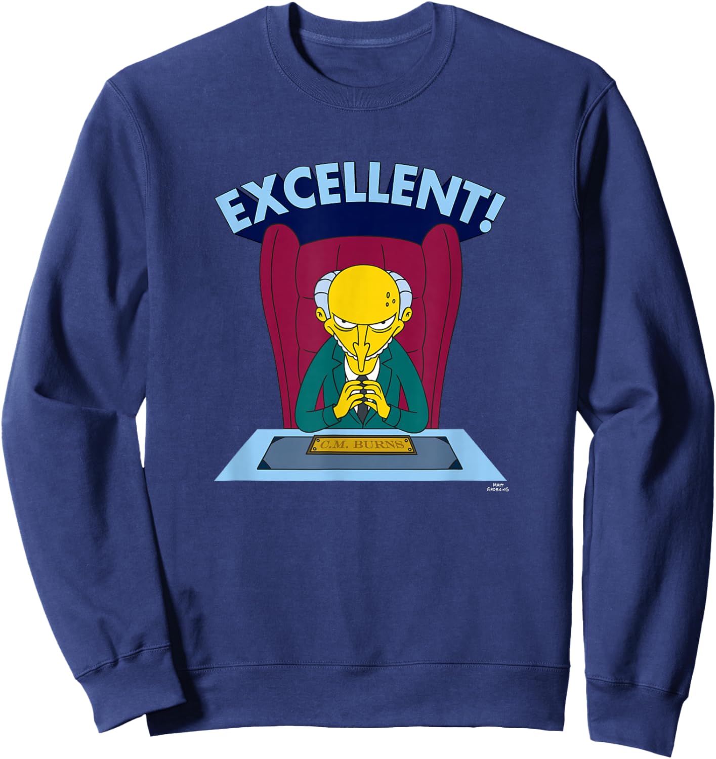 The Simpsons Mr. Burns Excellent Sweatshirt - Sweatshirt | Navy