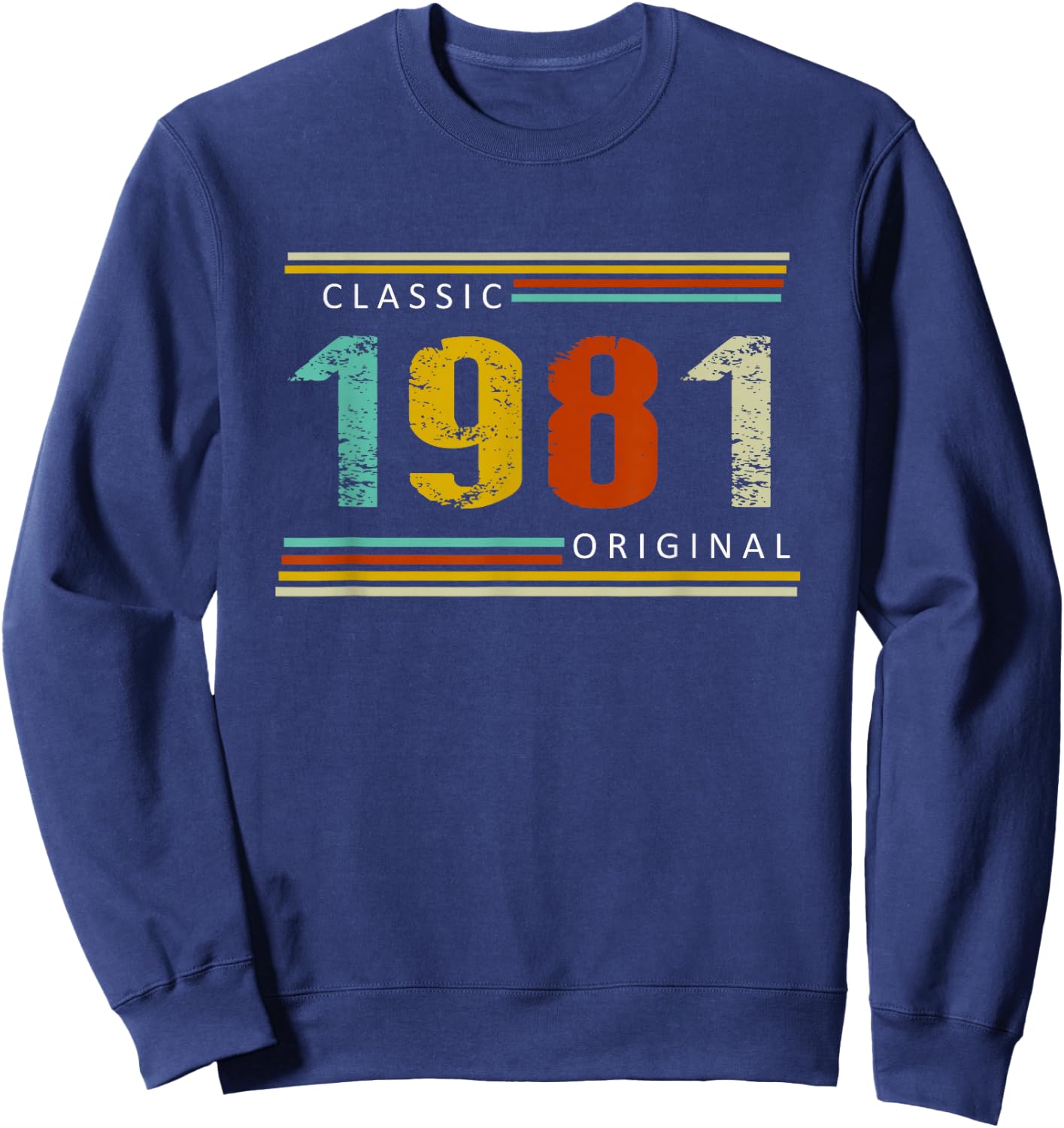 Birthday, Classic of 1981 Original, 44th Retro Sweatshirt - Sweatshirt | Navy