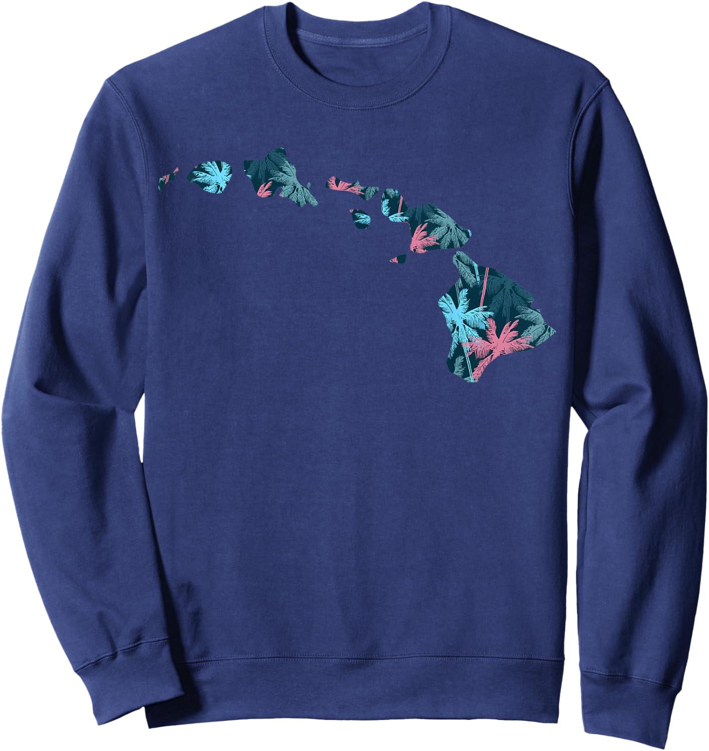 Hawaiian Island Necklace Hawaii Sweatshirt - Sweatshirt | Navy