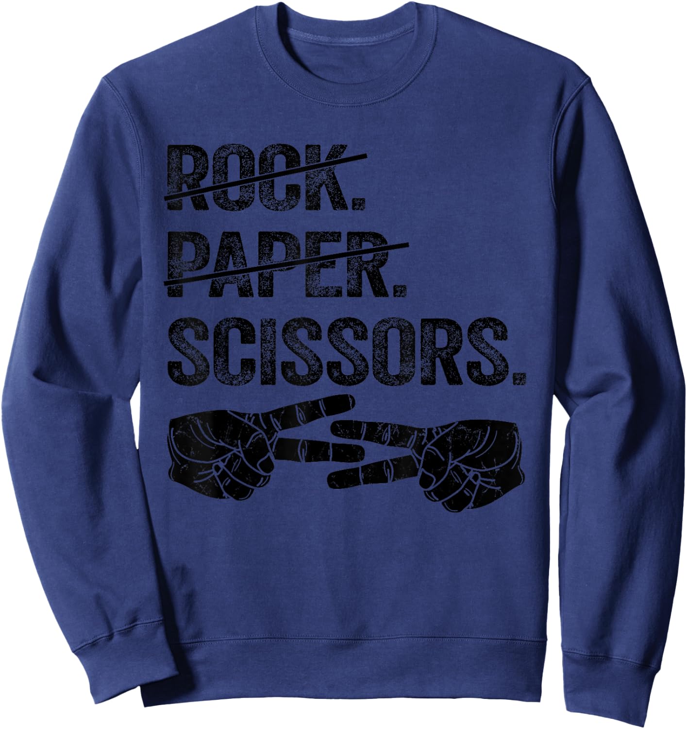 Rock Paper Scissors Lesbian Women Girls Gay Pride Parade Sweatshirt - Sweatshirt | Navy