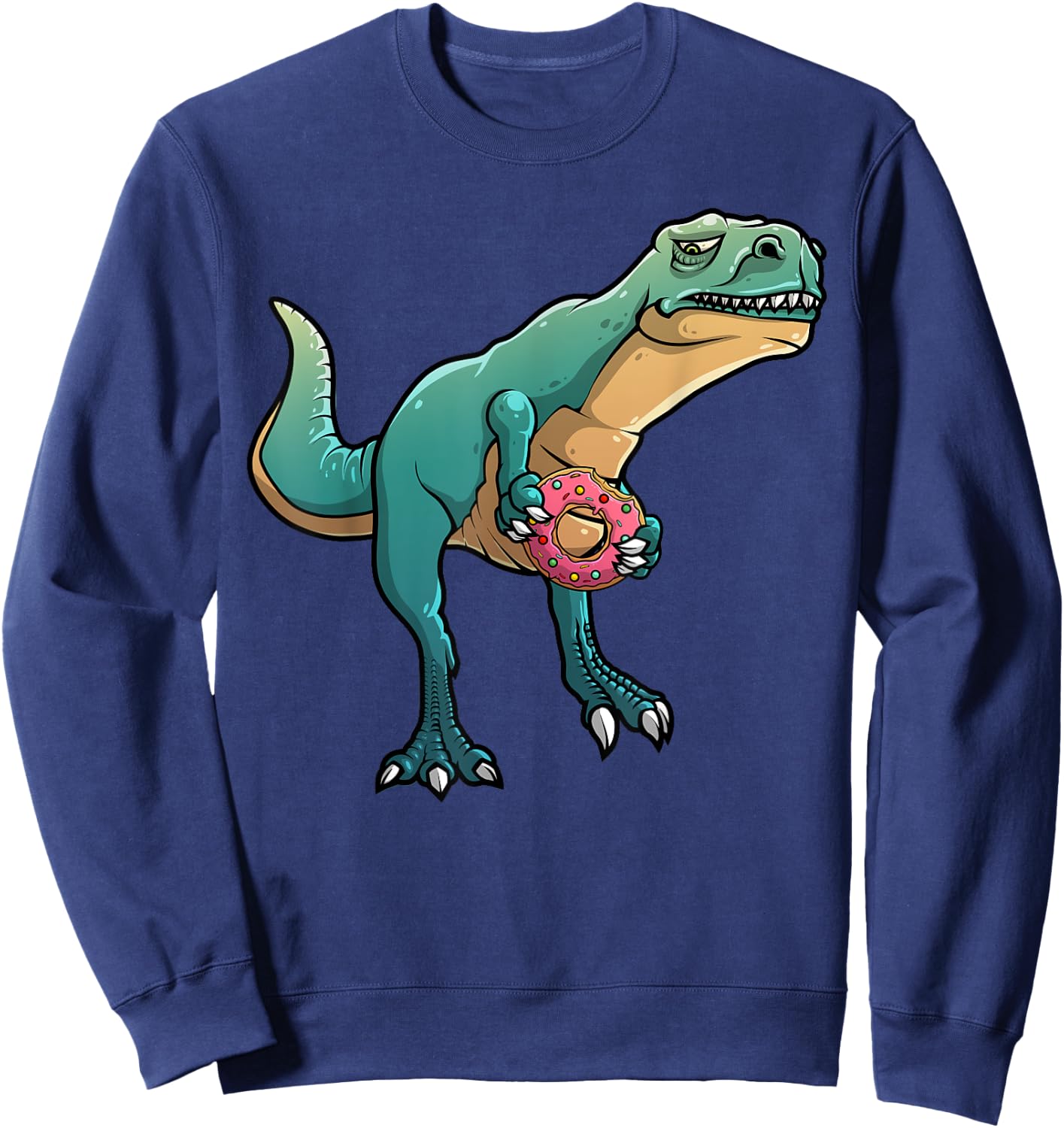 Cool Donut Art Women Kids Donut Doughnut Food Snack Sweatshirt - Sweatshirt | Navy