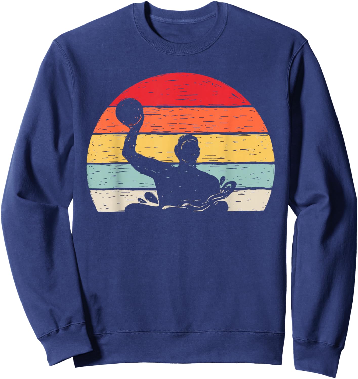 Vintage Retro Water Polo Shirt Water Polo Coach Player Gift Sweatshirt - Sweatshirt | Navy