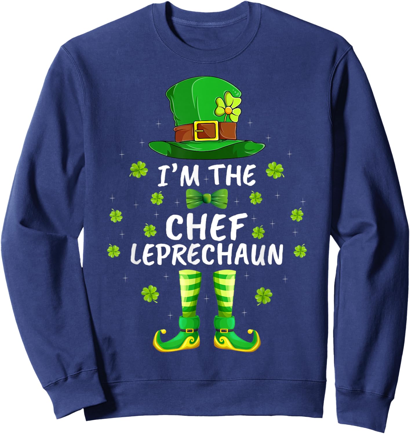 Family Matching I'm The Chef Leprechaun St Patrick's Day Sweatshirt - Sweatshirt | Navy