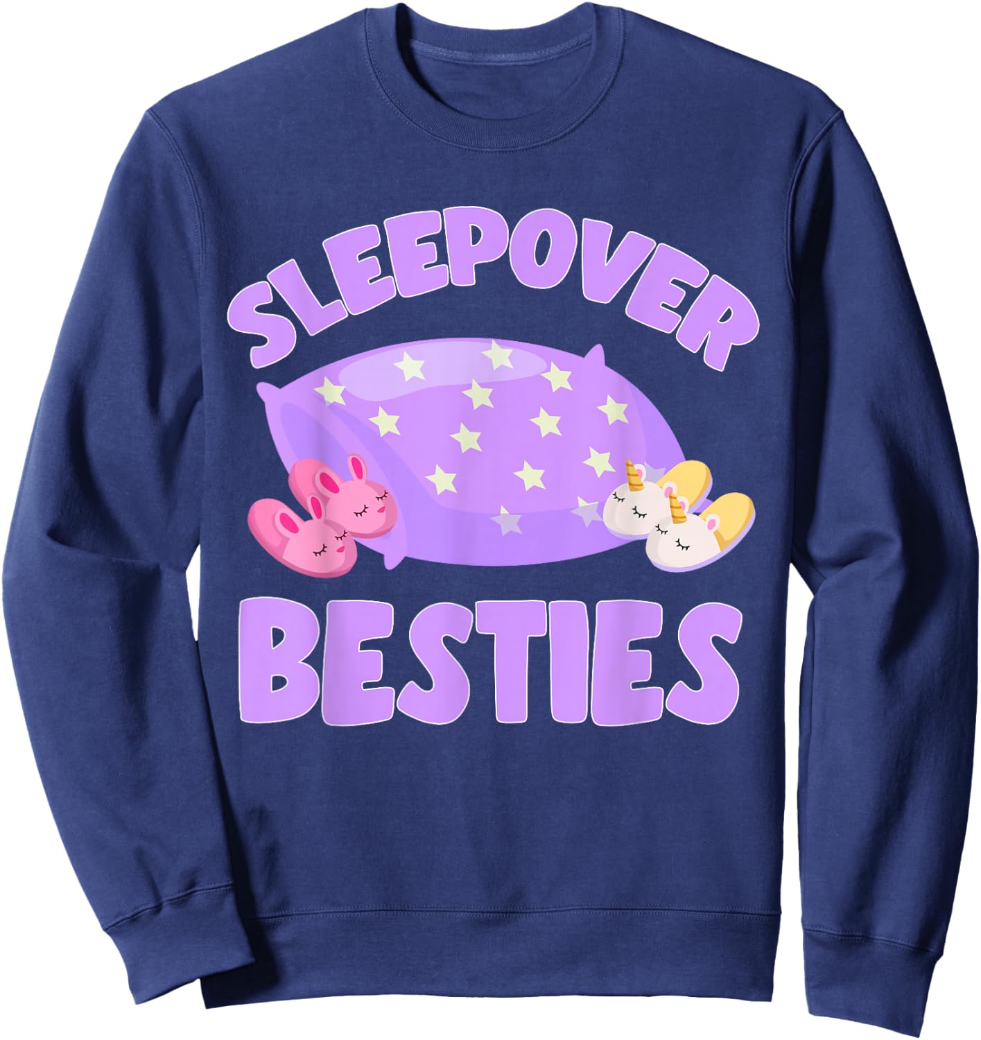 Sleepover Besties Sleepover Pajama Slumber Party Sweatshirt - Sweatshirt | Navy