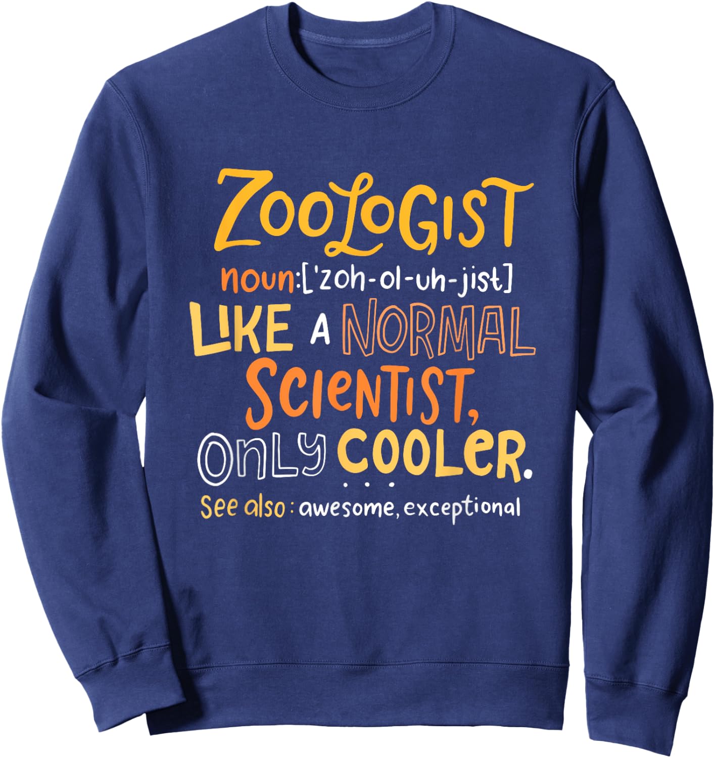 Retro Funny Nerdy Science & Study Designs -Adults Black Small Classic Fit Short Sleeve Sweatshirt - Sweatshirt | Navy