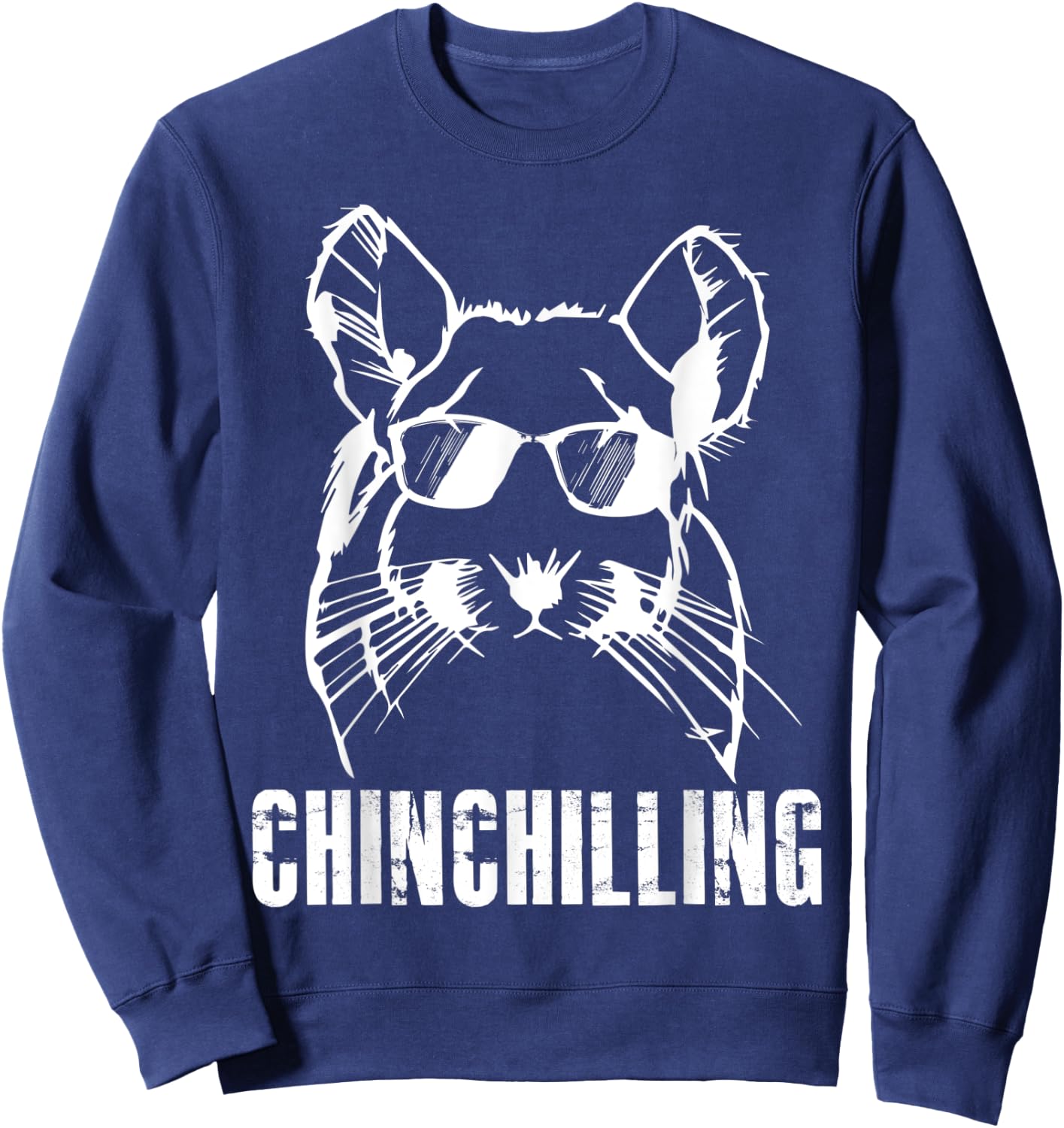Chinchilling Chinchilla Chinchillas Wool Mouse Rodent Sweatshirt - Sweatshirt | Navy