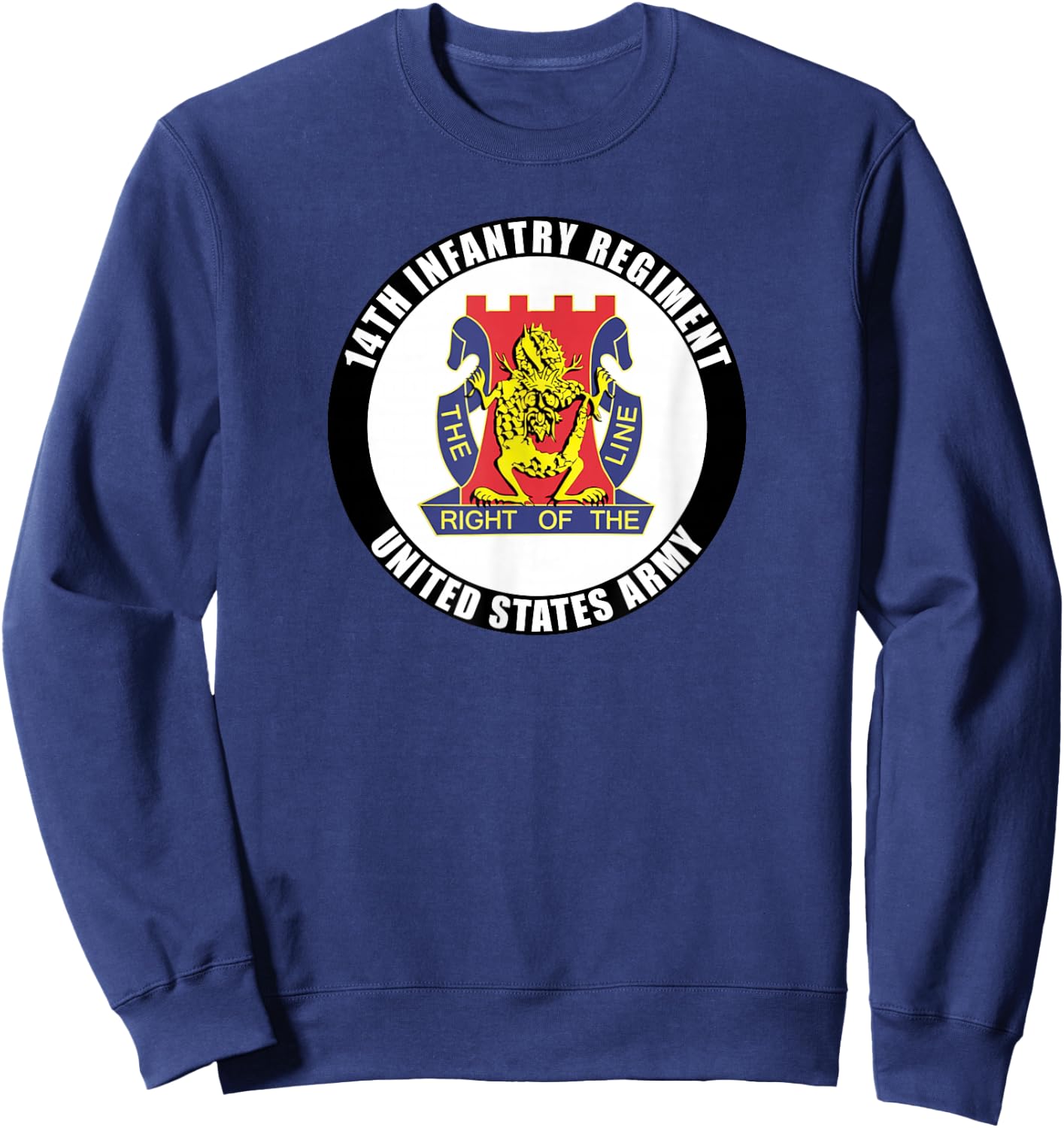 14th Infantry Regiment United States Army Veteran Military Sweatshirt - Sweatshirt | Navy