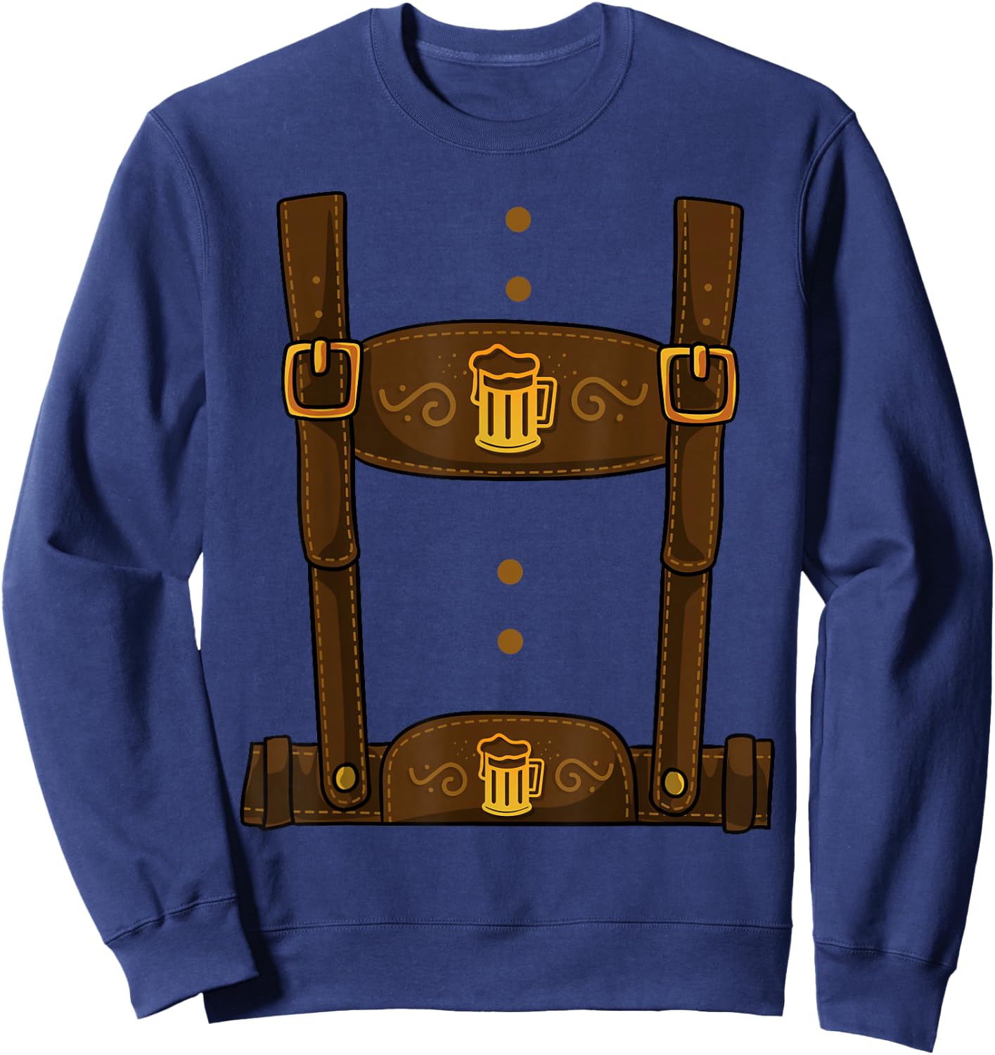 Oktoberfest Halloween Costume - Lederhosen Sweatshirt - Sweatshirt | Navy