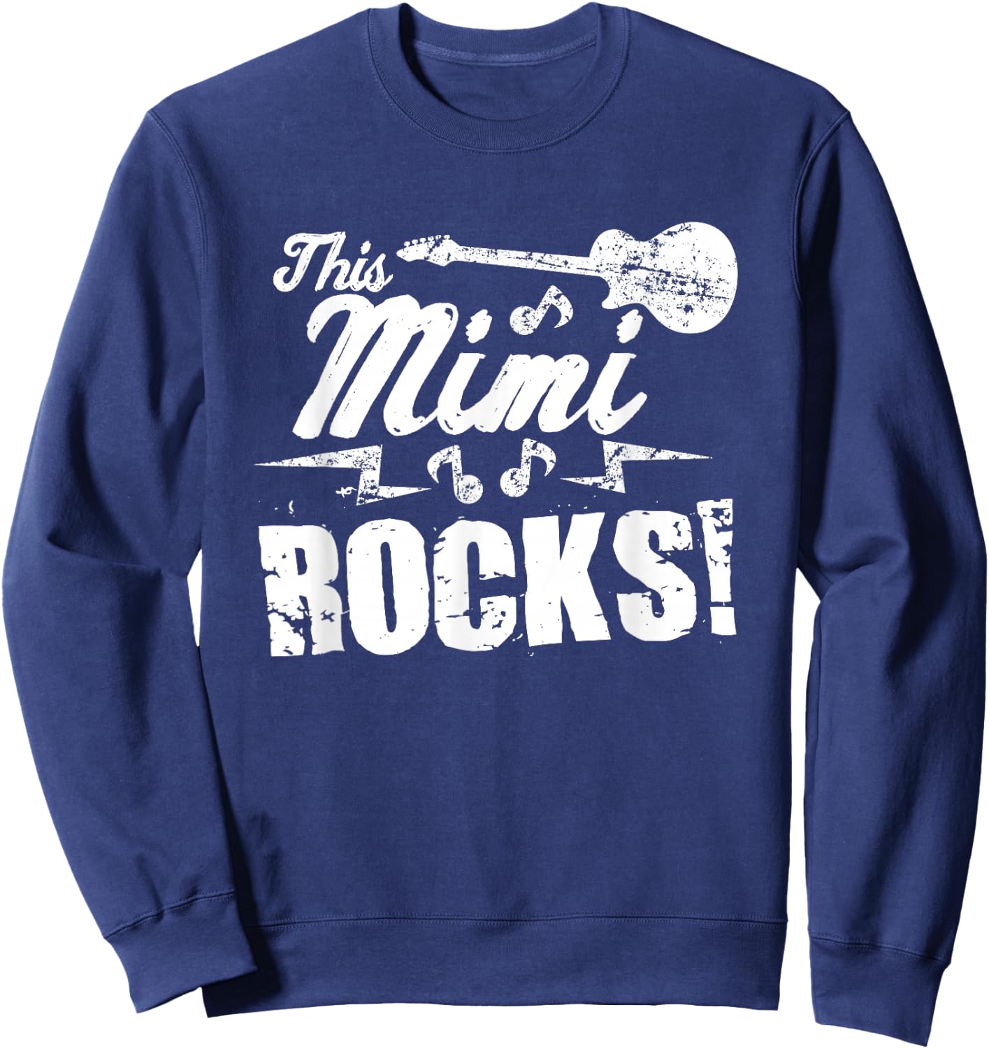 This Mimi Rocks T Shirt - Guitar Rock n Roll Funny Sweatshirt - Sweatshirt | Navy