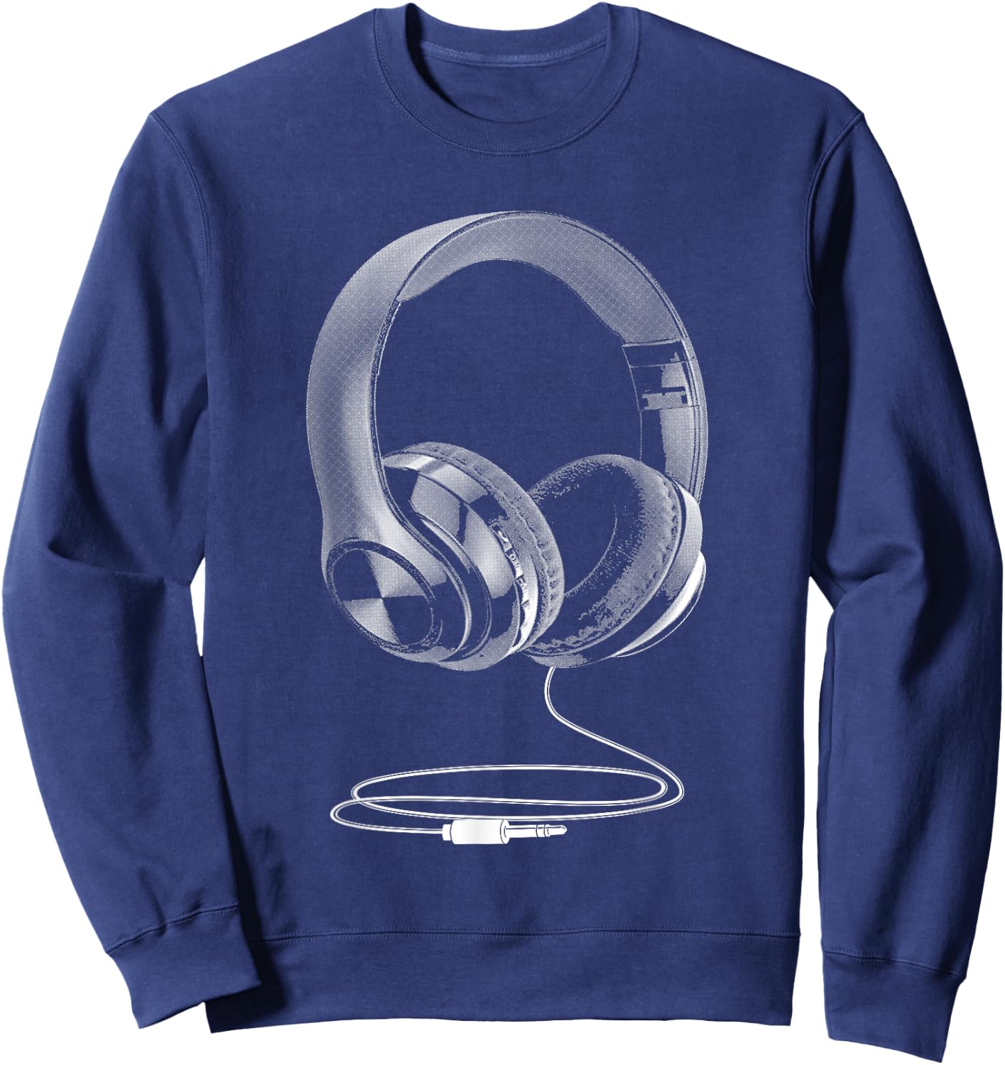 Cool Headphones Design Women DJ Music Artist Lover Sweatshirt - Sweatshirt | Navy